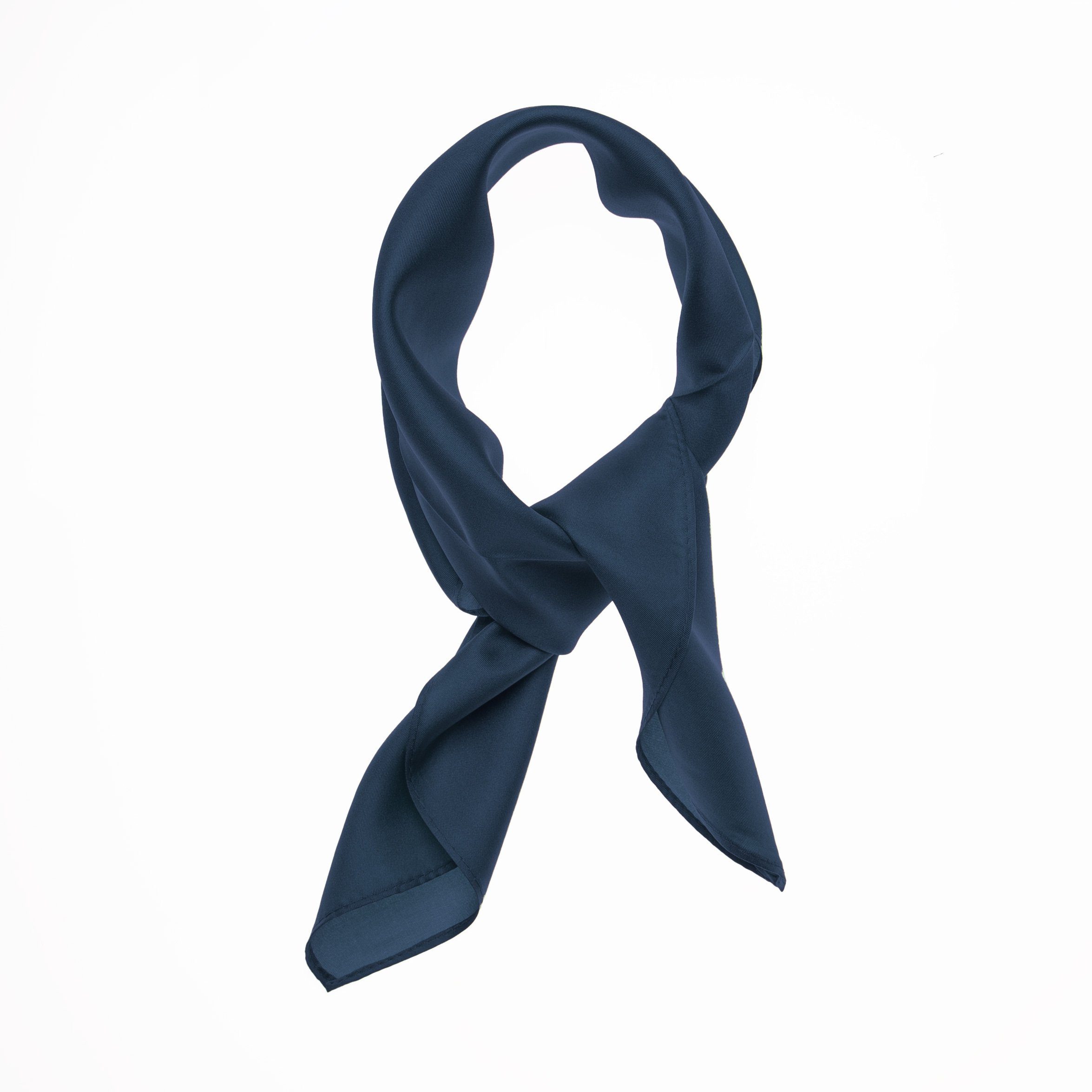 Seidentuch Nickituch Halstuch Twill marineblau