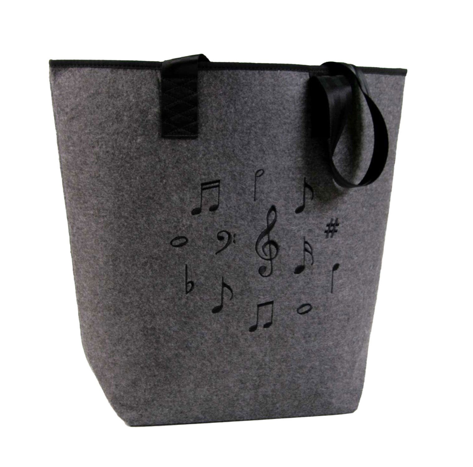 Tragetasche Filztasche mit Musikmotiven