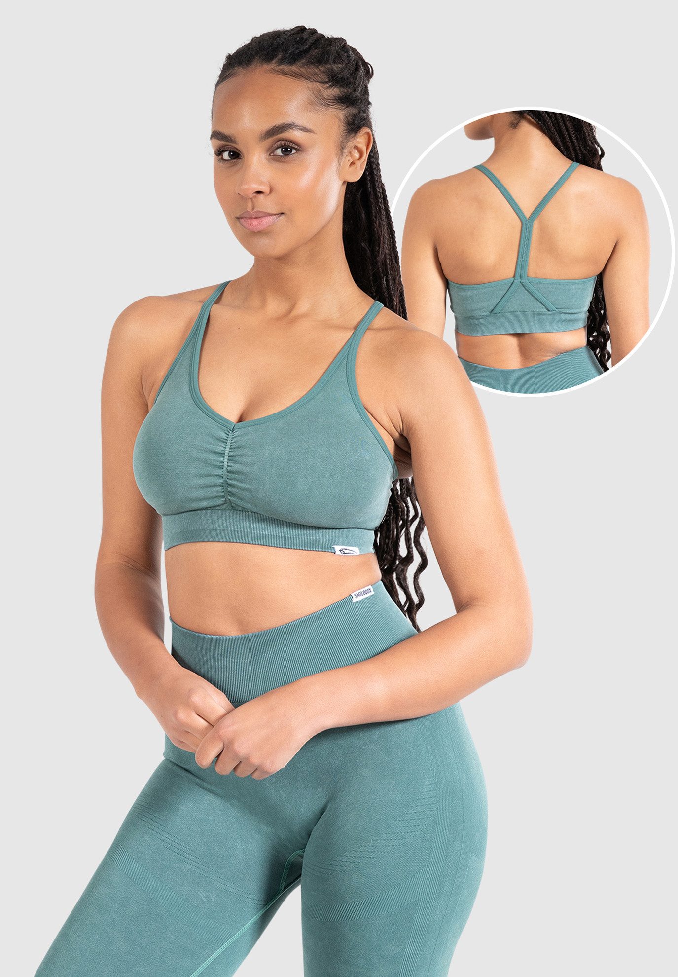 Sport-BH Batik Acid Scrunch, Rutschfester Bustier mit Batik Waschung