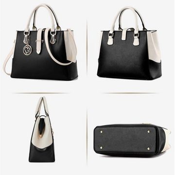 Lubgitsr Schultertasche Damen Handtaschen Schwarz groß moderne damen handtasche (1-tlg)