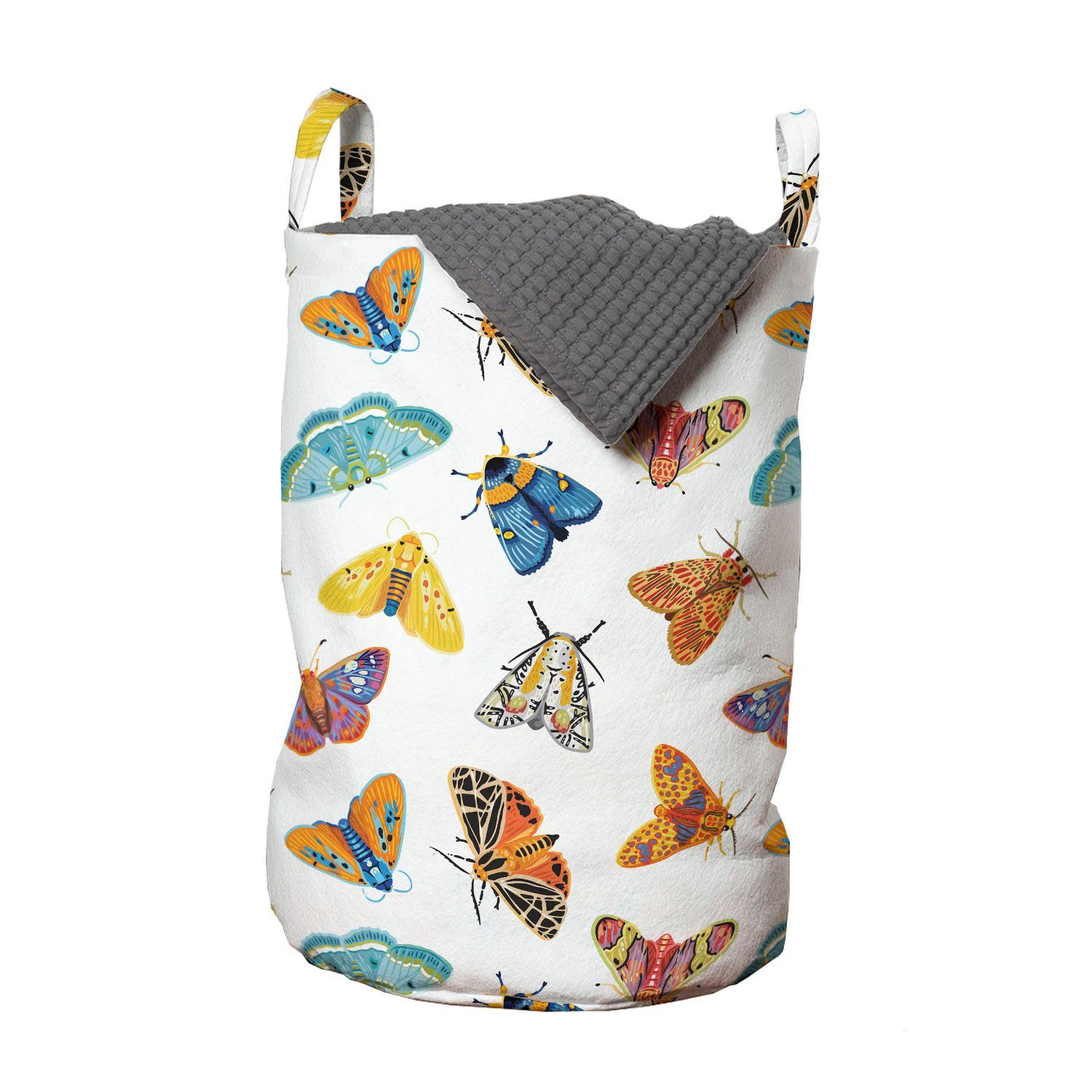 Schmetterlinge mit für Wäschesäckchen Griffen Waschsalons, Wäschekorb Abakuhaus von Flies Arten Kordelzugverschluss