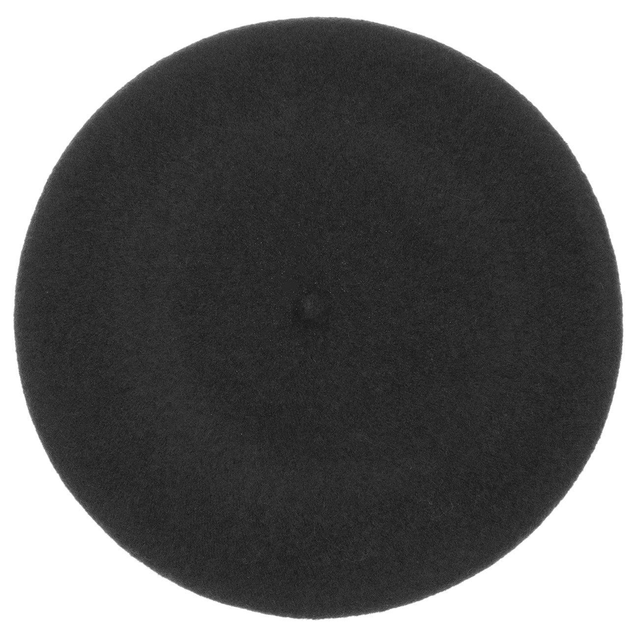 Seeberger Baskenmütze (1-St) Wollbaske schwarz