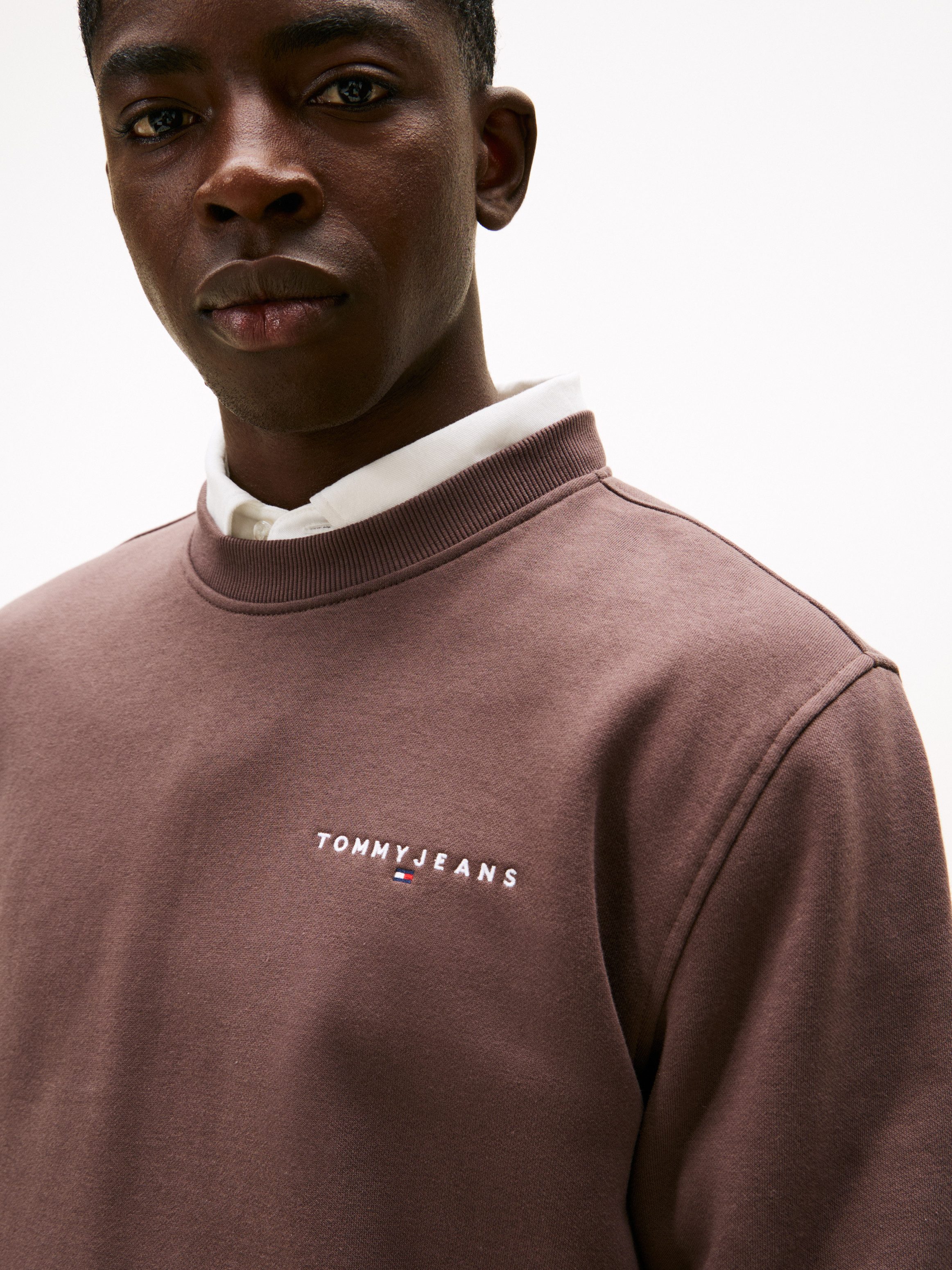 Tommy Jeans Sweatshirt TJM REG LINEAR CREW EXT mit Logostickerei günstig online kaufen