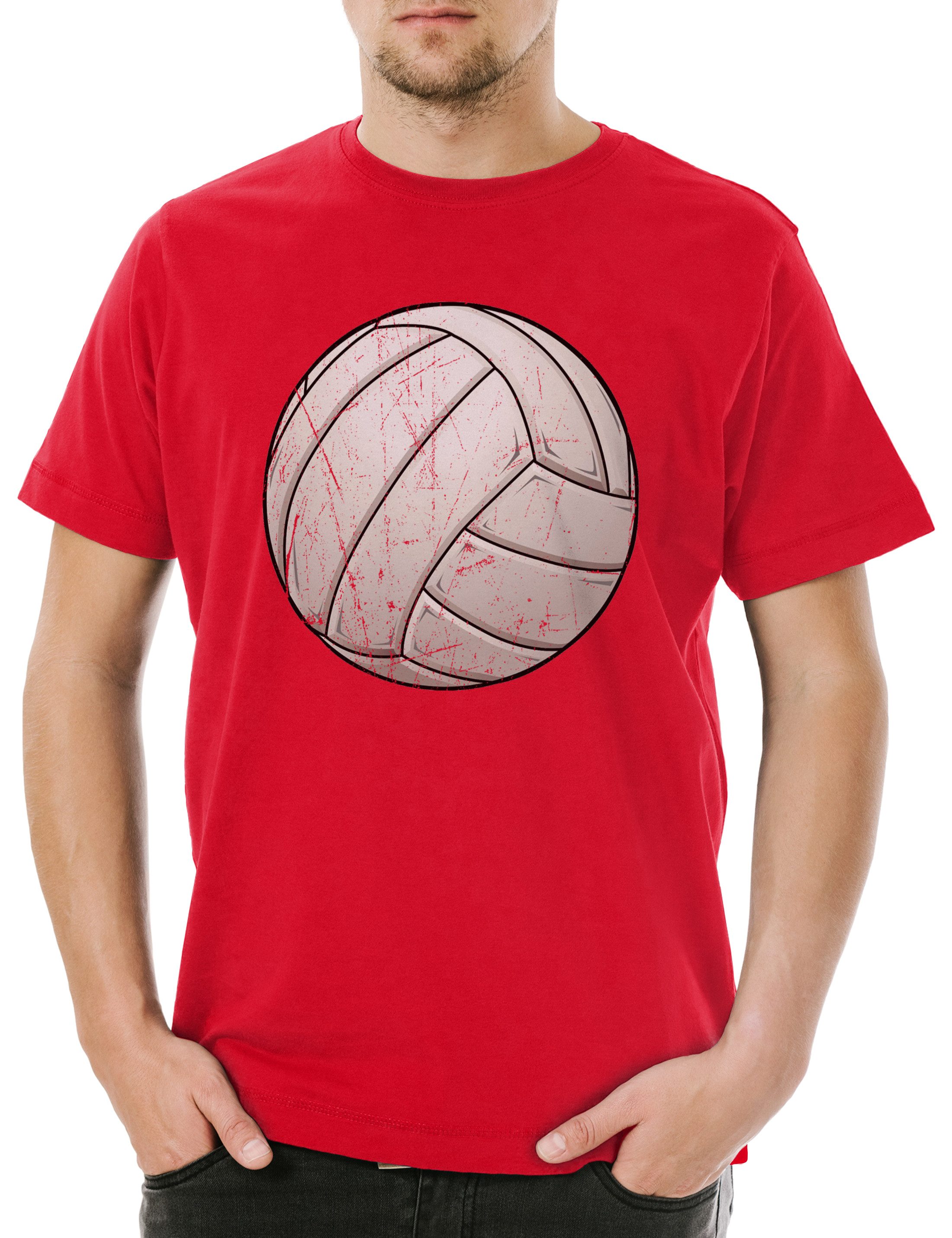 Print-Shirt Volleyball I Herren T-Shirt Beach Player Sport Passion Love Addiction