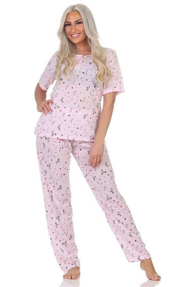 EloModa Pyjama Damen Pyjama zweiteiliger Schlafanzug Pyjama-Set, M L XL 2XL (2 tlg)