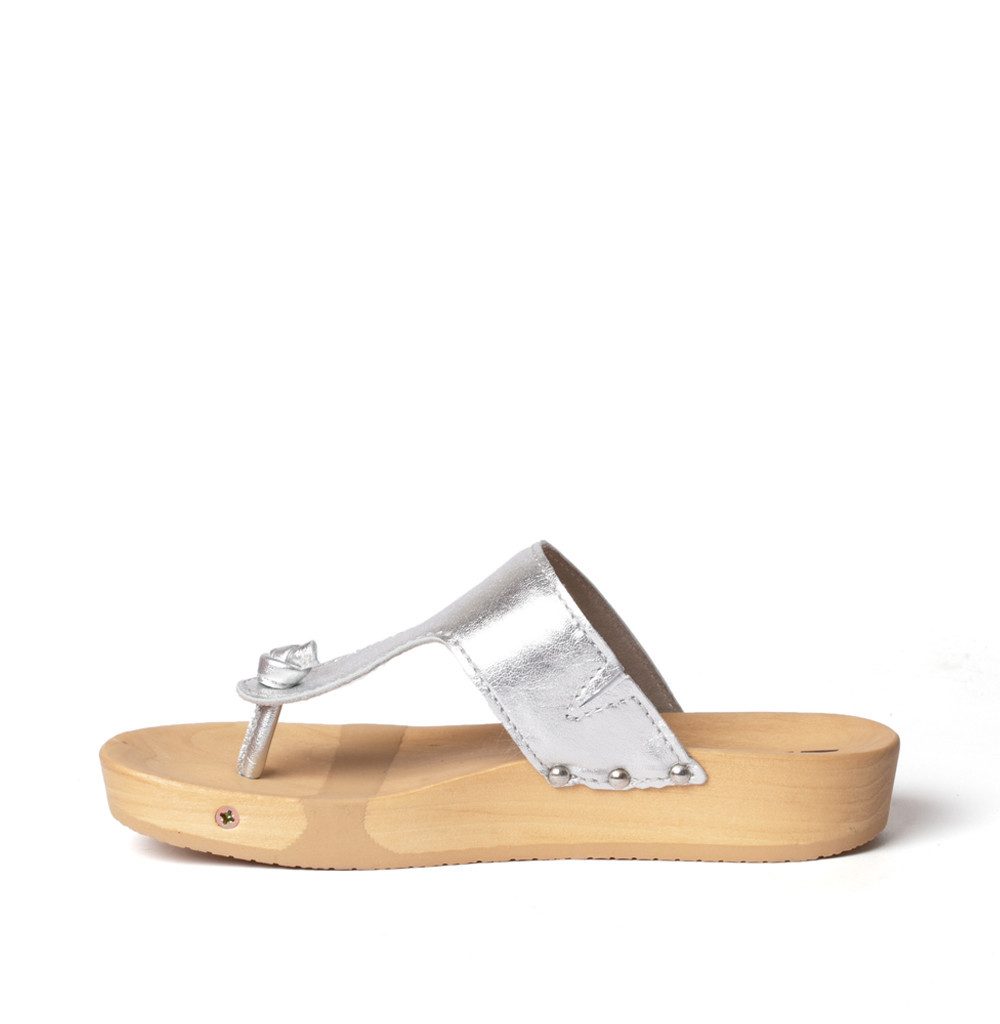 Softclox LOLA Shiny Softnappa silber (natur) Pantolette günstig online kaufen