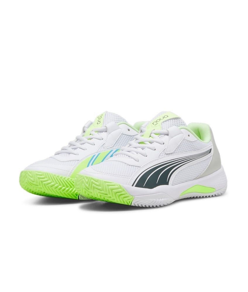 PUMA Nova Court Allcourt weiss/grau/lime Herren Tennisschuh