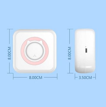 XDOVET Mini-Drucker, All-in-One Thermodrucker Bluetooth,Pocket Fotodrucker, (Etikettendrucker, Fotodrucker für Smartphone 10 Rollen Thermopapier)