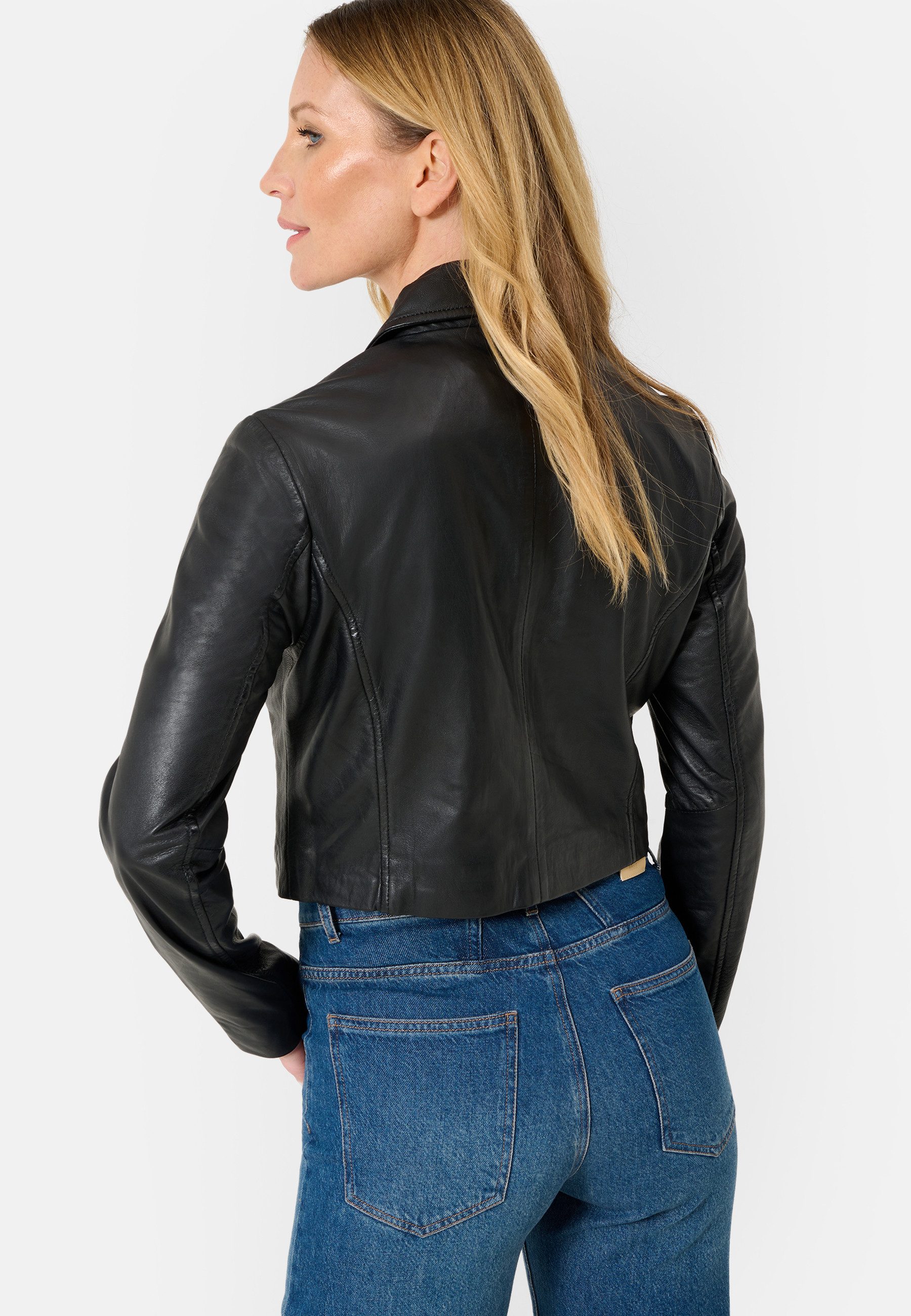 RICANO Lederjacke Mia Hochwertiges Lamm-Nappa Leder
