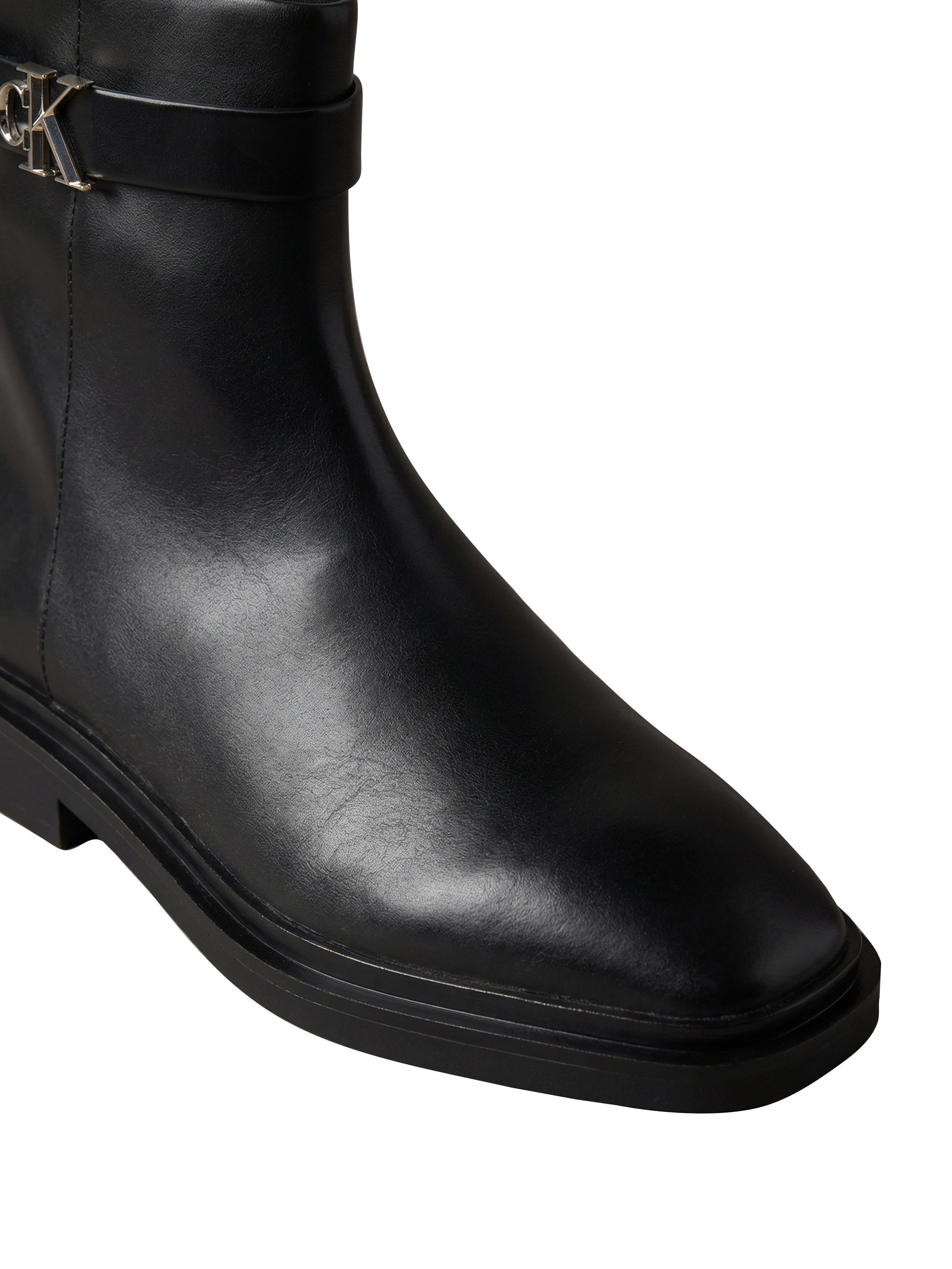 Calvin Klein SQUARE ANKLE BOOT LTH MG HDW Stiefelette Boots, Blockabsatz, mit CK-Logo – Bild 2 von 5