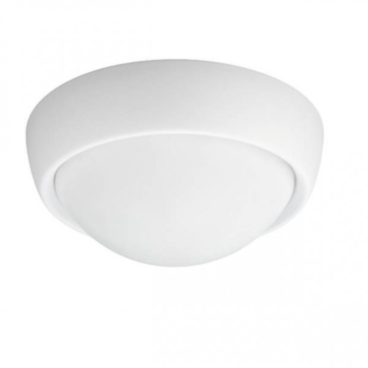 massive Aufbauleuchte Badezimmerleuchte Deckenleuchte Weiss IP21 Ø 28,7cm Glas LED Tauglich