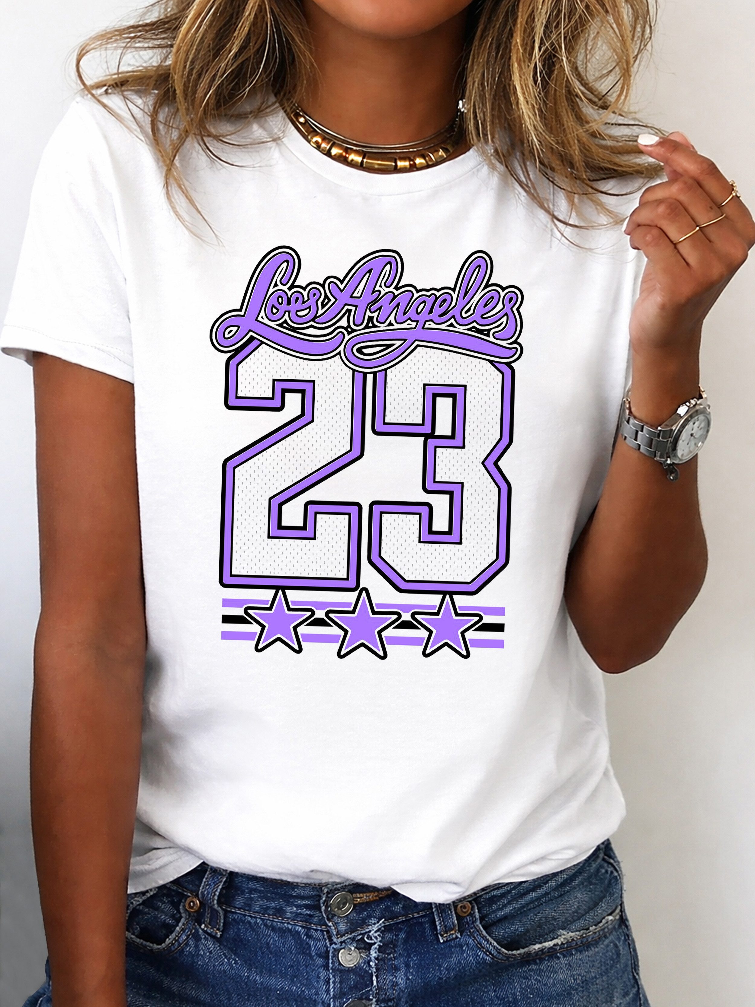 RMK T-Shirt Damen Shirt Rundhals Basic "23" aus Baumwolle