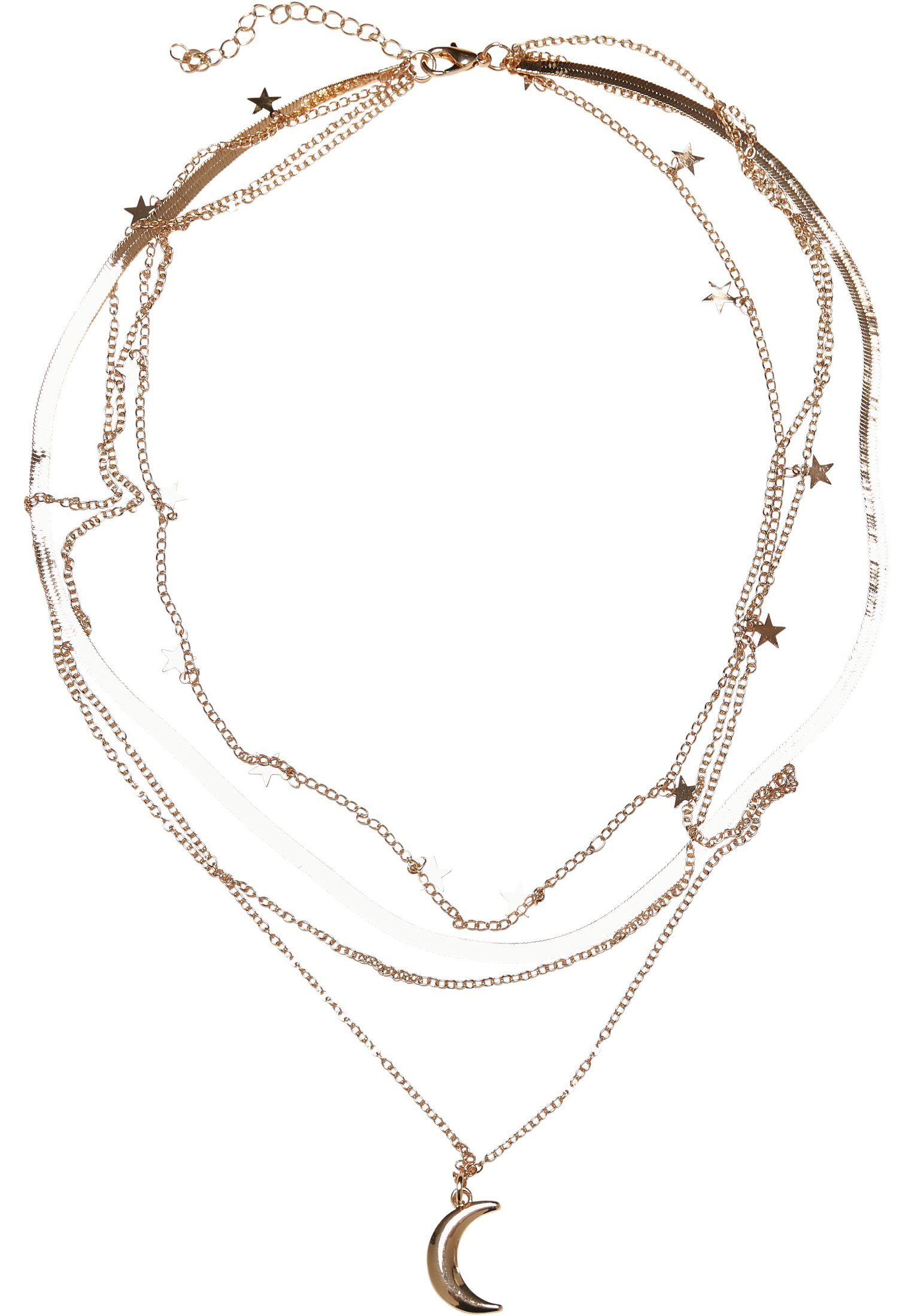 URBAN CLASSICS Schmuckset Accessoires Stars Layering Necklace (1-tlg) gold