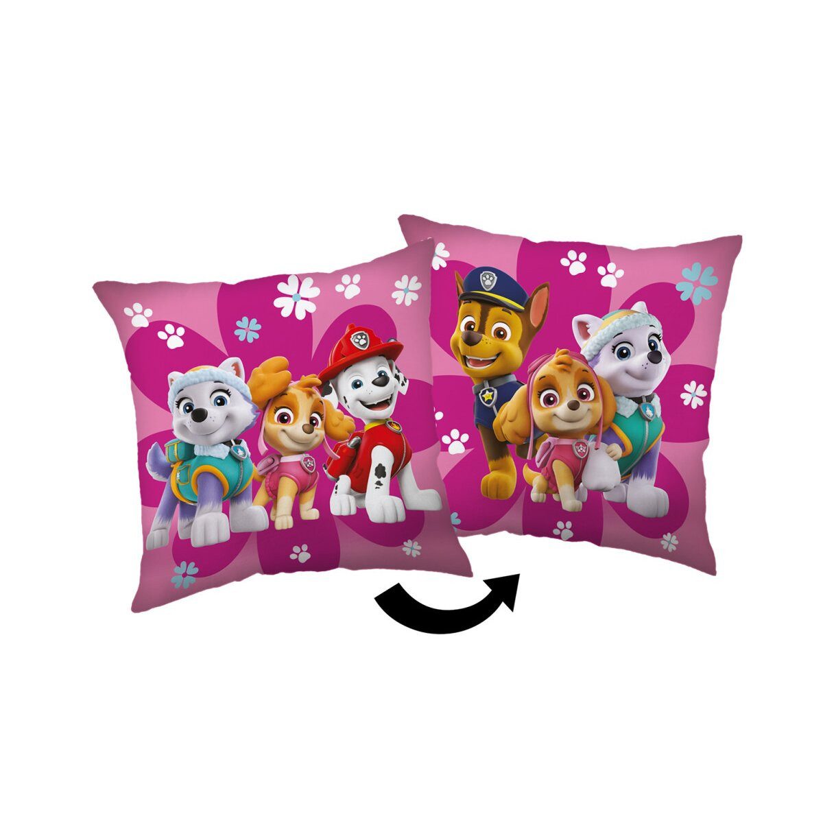 PAW PATROL Dekokissen Paw Patrol Flowers Kissenbezug 40x40 cm – Dekokissenh günstig online kaufen
