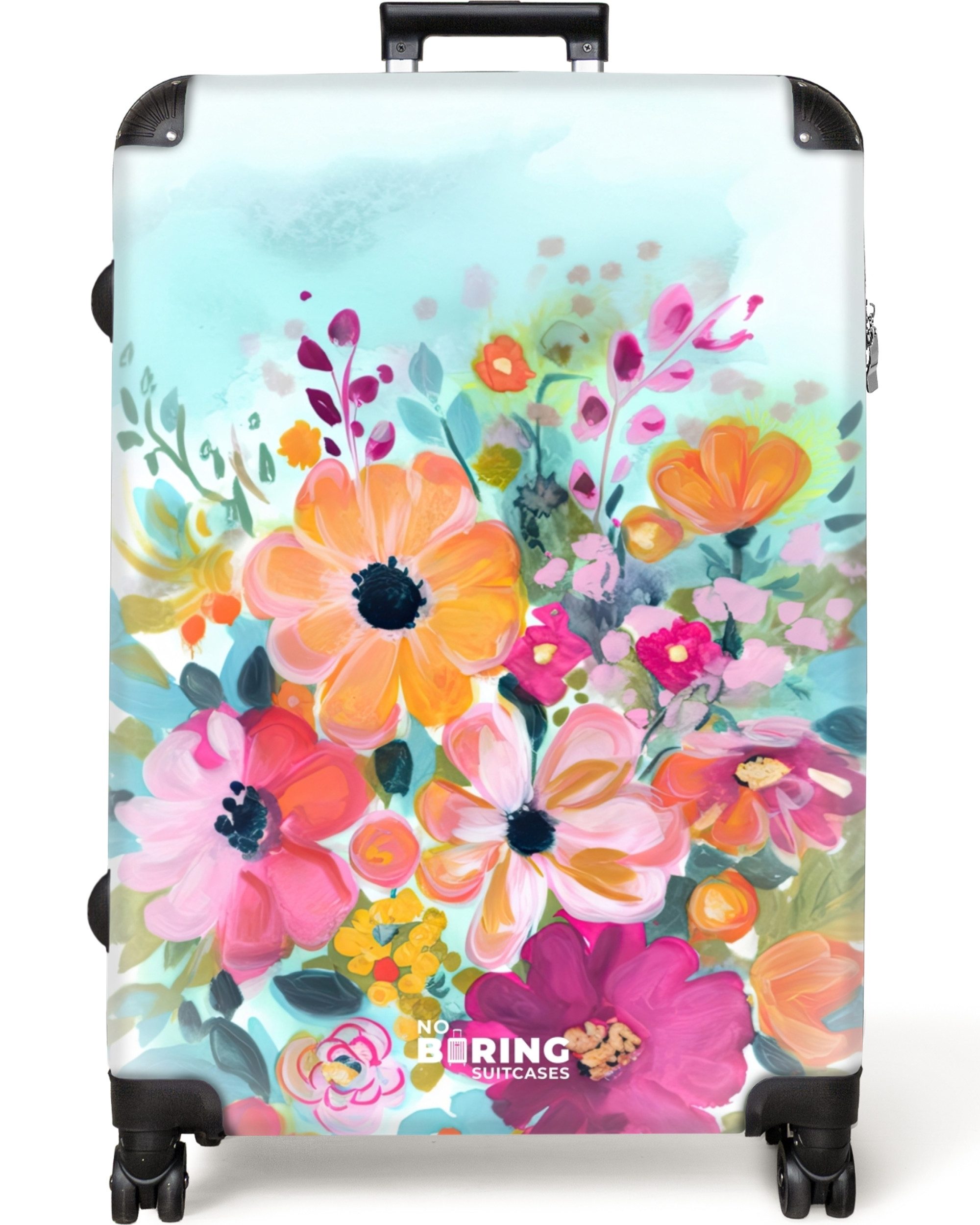 NoBoringSuitcases.com© Hartschalen-Trolley Blumen - Farben - günstig online kaufen