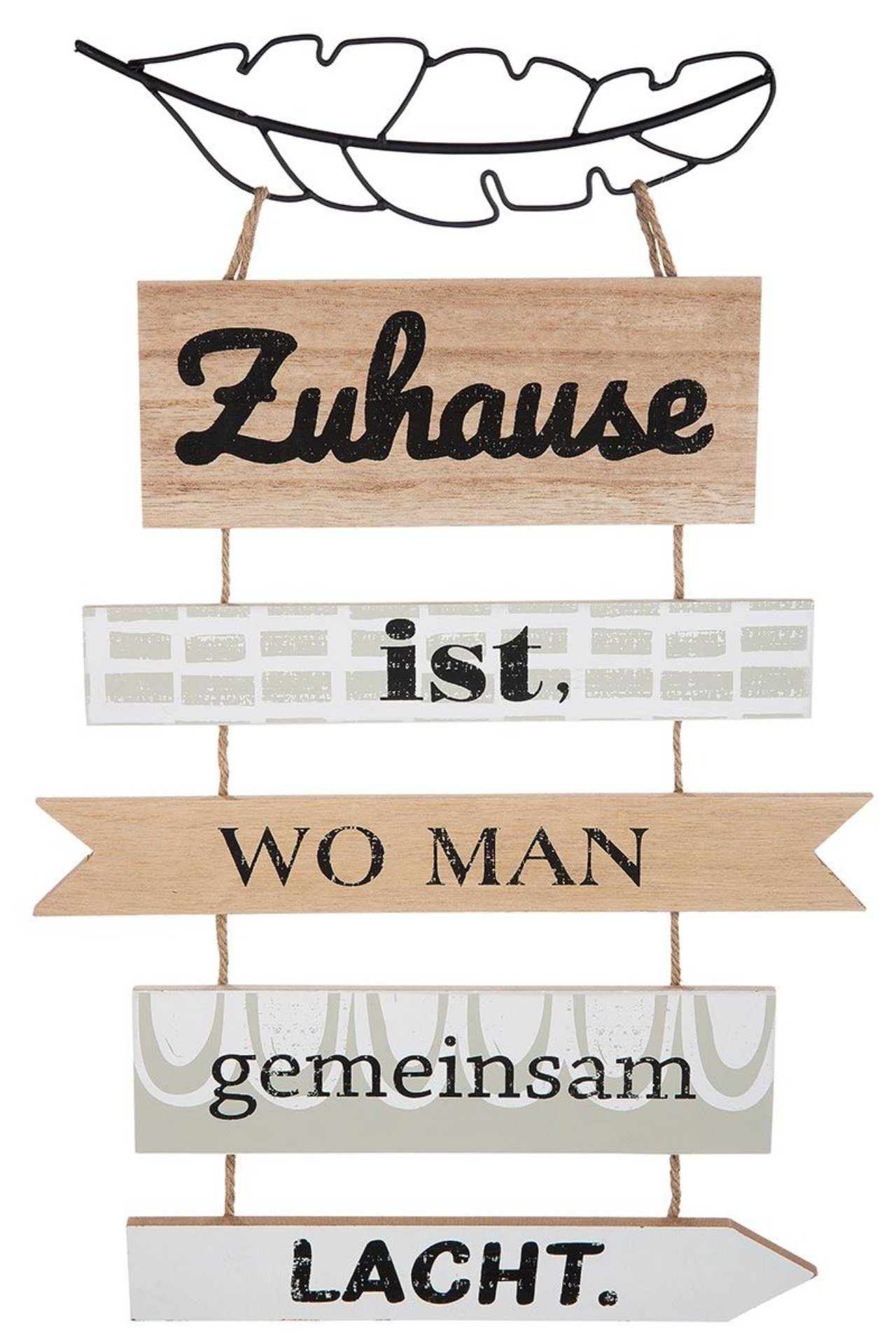 GILDE Wandbild, Garten, Landhaus Garten Holzplankenschild Modell GEMEINSAM LACHEN Ma