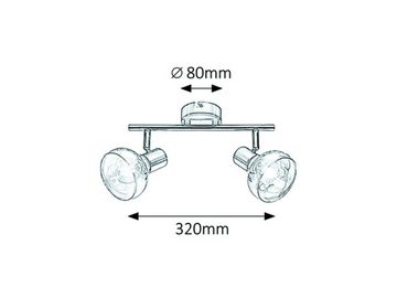 Rabalux LED Deckenspots "Holly" 2-flammig, Metall, silber, E14, B320mm