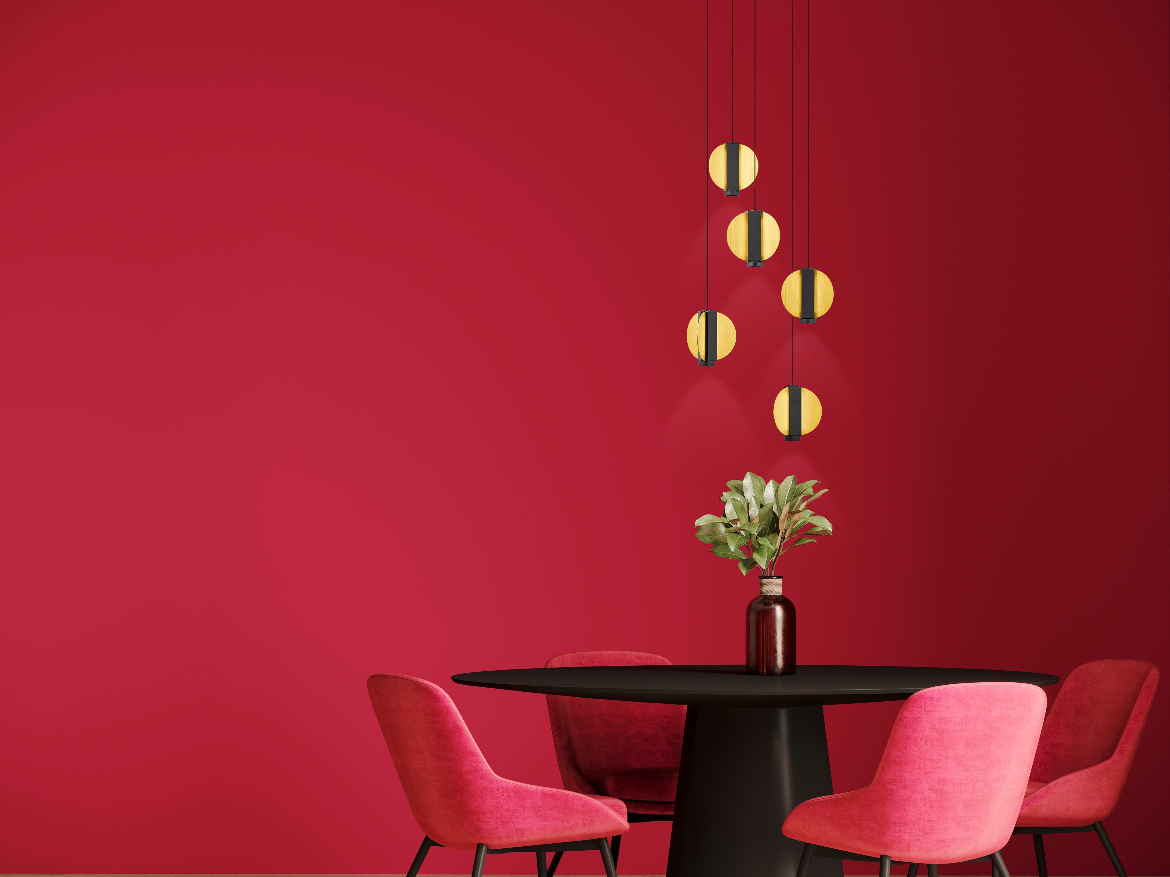 HELL höllisch gutes Licht LED Pendelleuchte IRIS, LED fest integriert, Warmweiß, B-Link Fernbedienung, Stufenlos höhenverstellbar