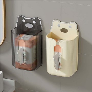 FIDDY Papiertuchbox Cartoon-Taschentuchbox zur Wandmontage, personalisierte transparente Bären-Aufbewahrungsbox