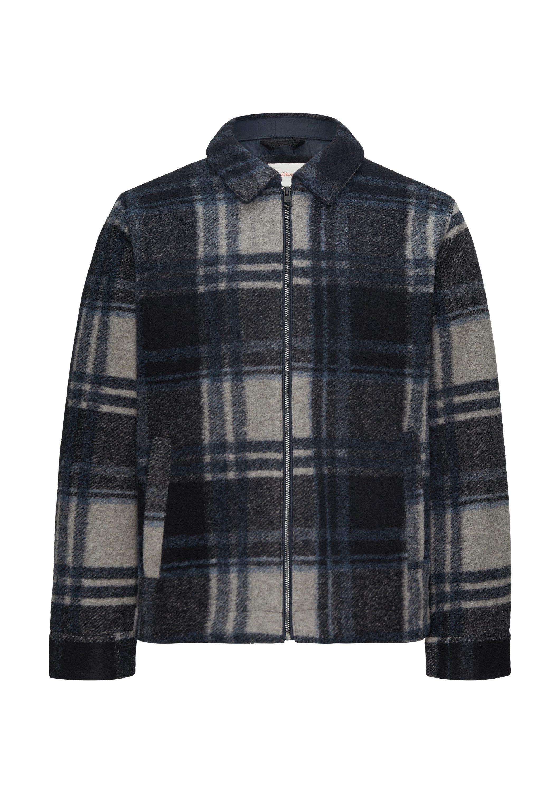 s.Oliver Hemdjacke Outdoor-Jacke Karierte Hemdjacke aus Wollmix günstig online kaufen