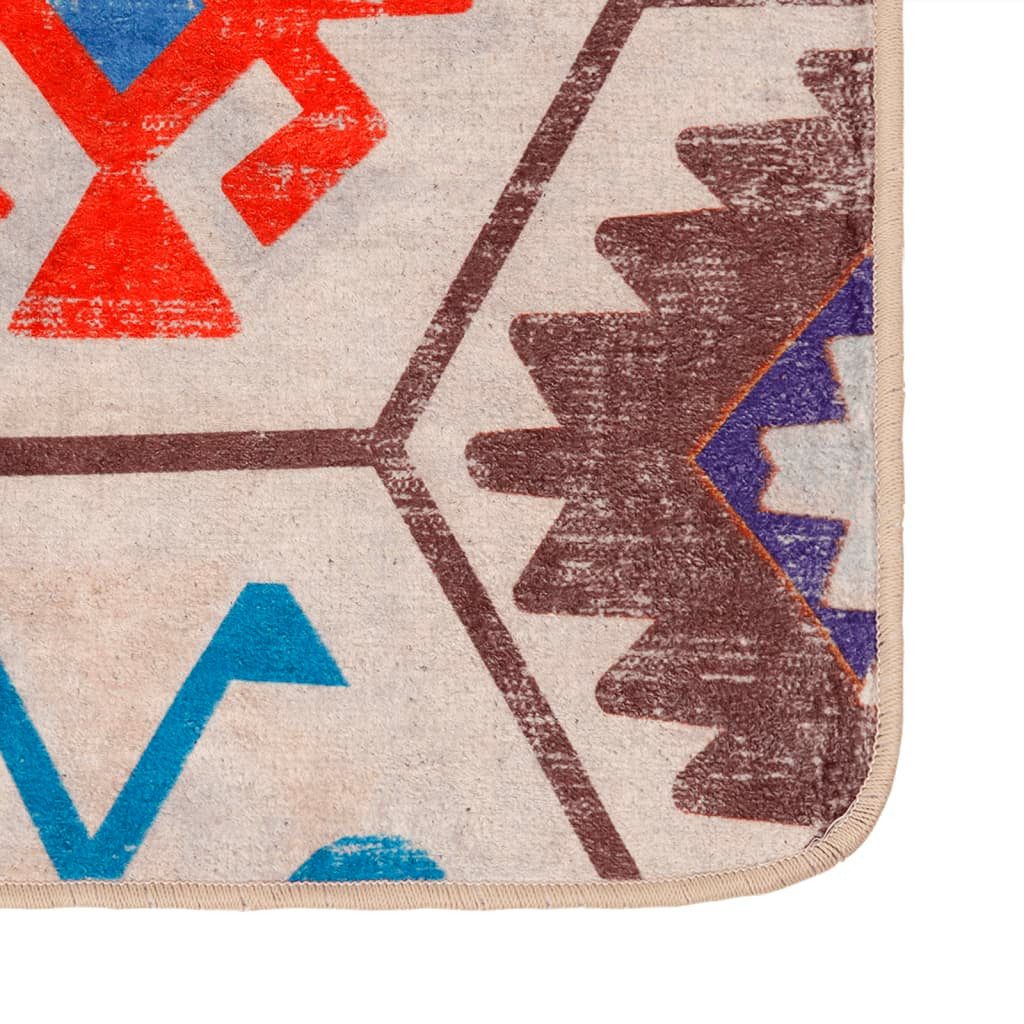 vidaXL Teppich 160 x 230 cm Teppich Waschbar Mehrfarbig 160x230 cm Rutschfest, Höhe: 0 mm