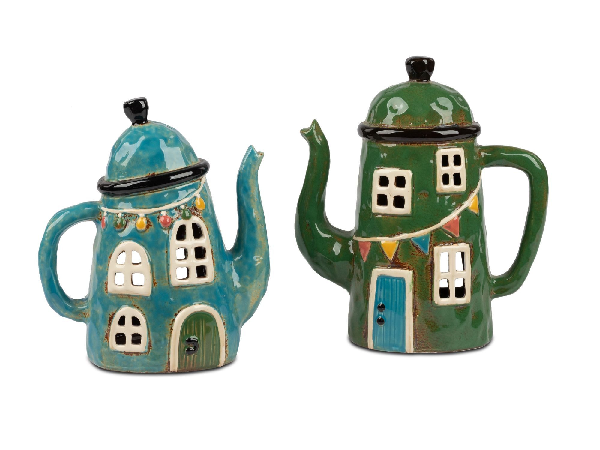 formano Teekanne Landhaus, Farbe: Blau, Motiv: Teekanne