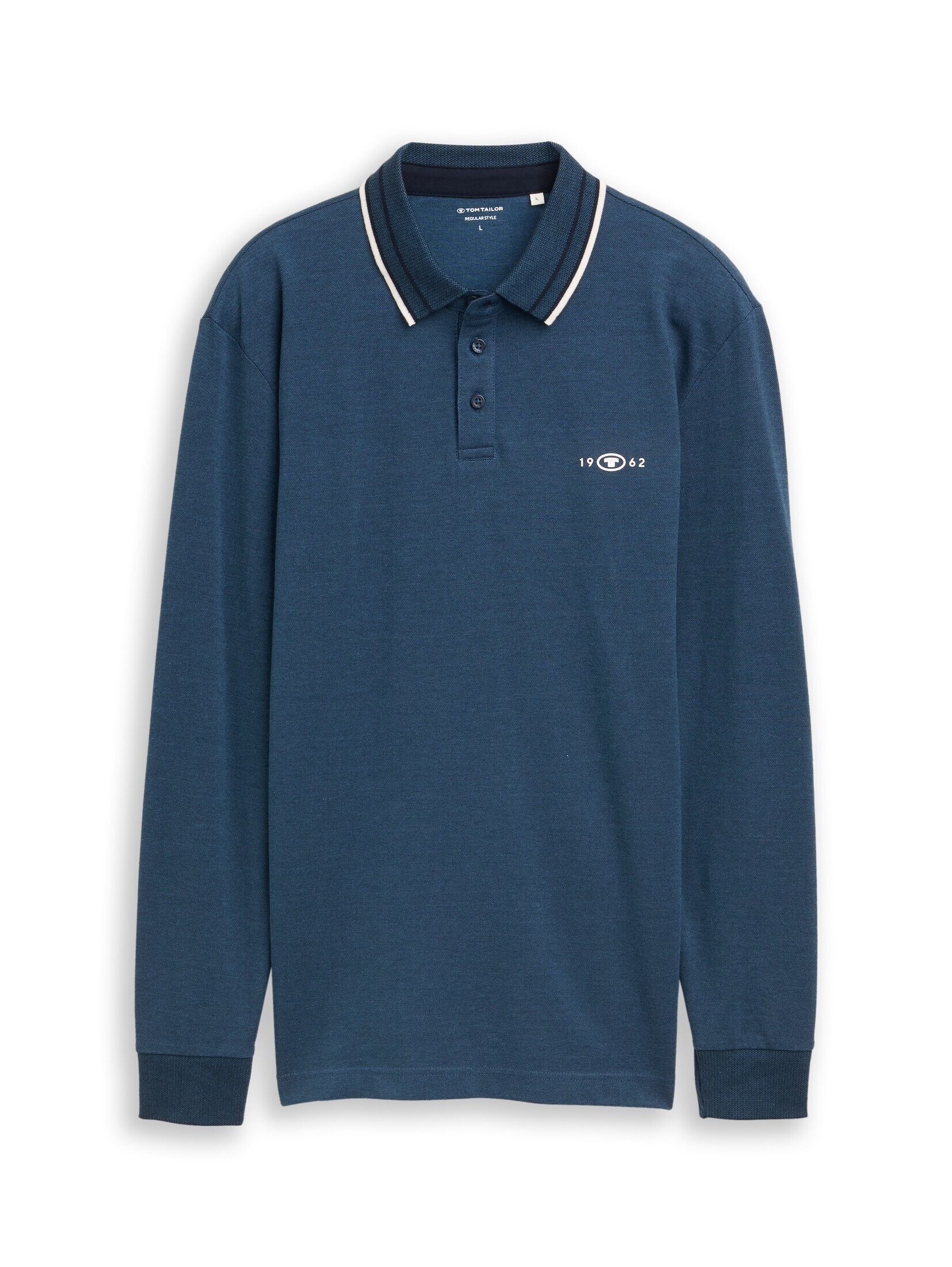 TOM TAILOR Langarm-Poloshirt Langarm Piqué Poloshirt günstig online kaufen