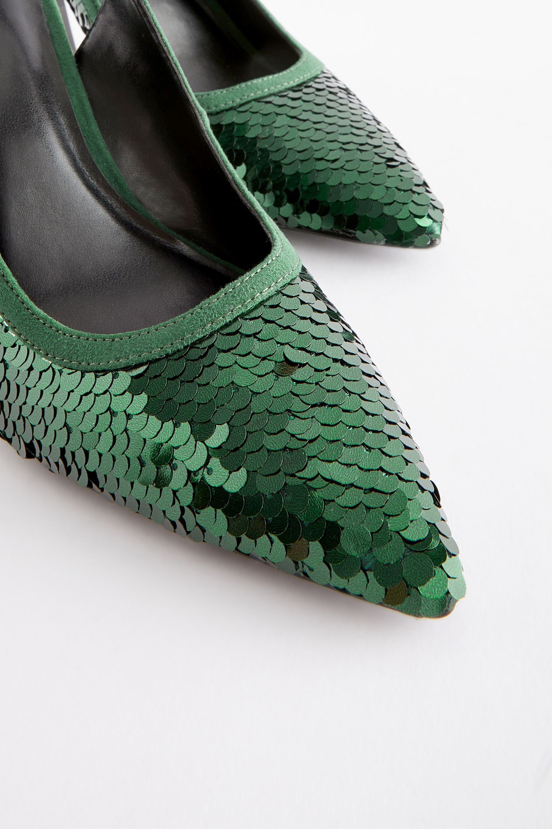 Next Forever Comfort Slingback-Schuhe (1-tlg) Pailletten Slingpumps mit Green