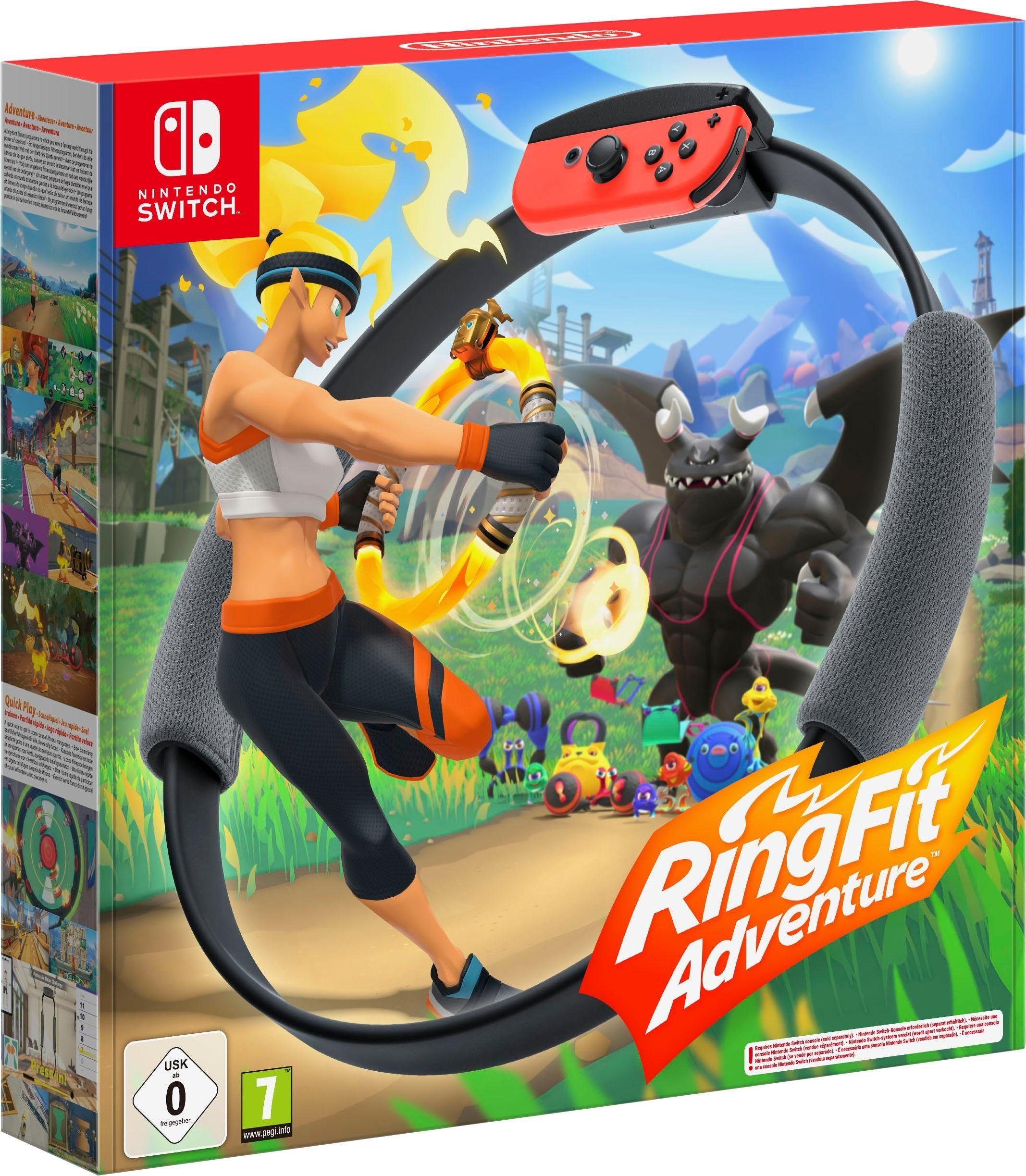 Ring Fit Adventure Nintendo Switch, Virtuelle Gegner werden mit tatsächlich  ausgeführten Fitness-Übungen besiegt