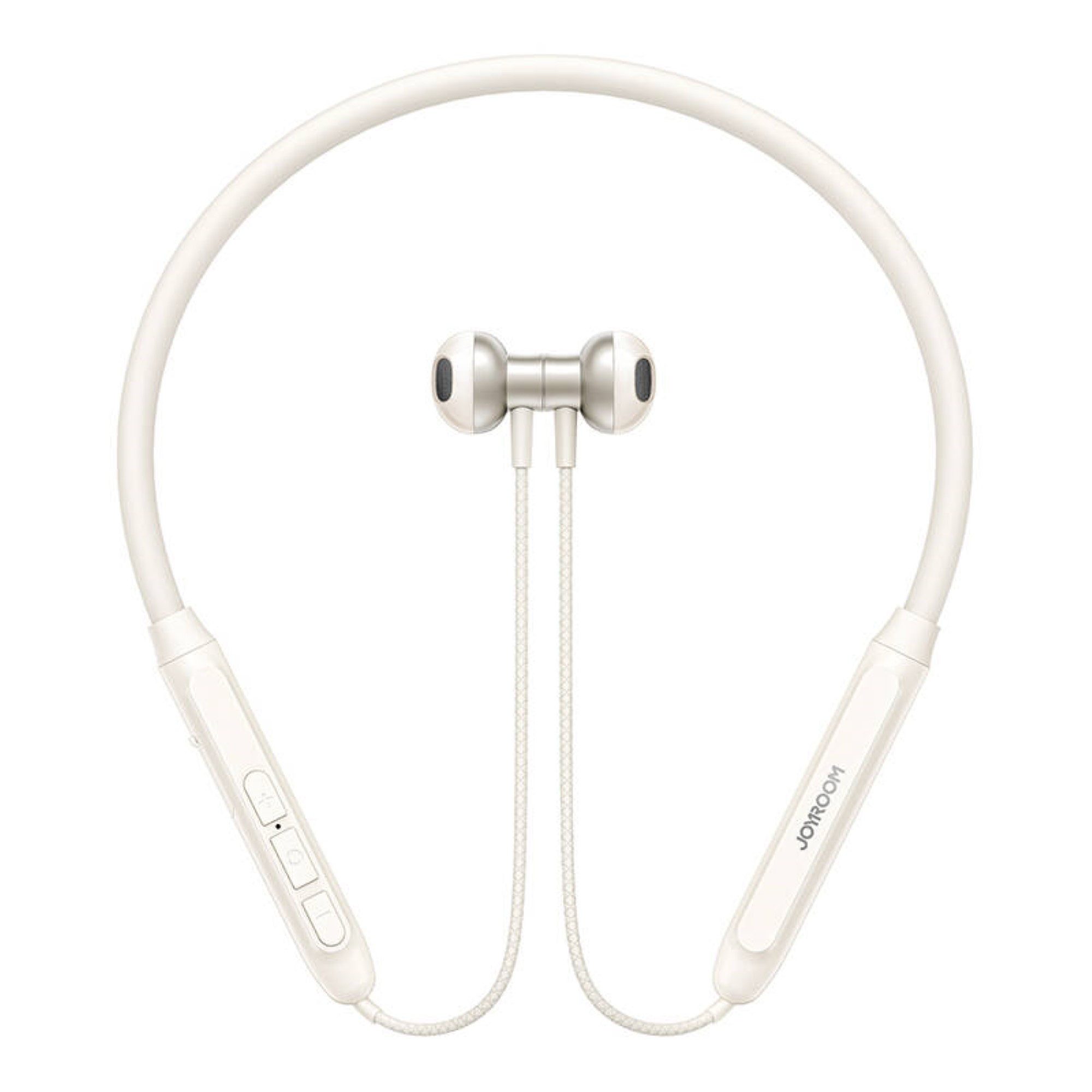 JOYROOM Kabellose Nackenbügel Kopfhörer in Cremeweiß Bloutooth V5.4 wireless In-Ear-Kopfhörer