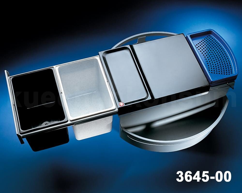 Hailo Einbaumülleimer Hailo Clipsrahmen 1094099 graublau für Raumspar-Tandem und Rondo – Bild 4 von 5