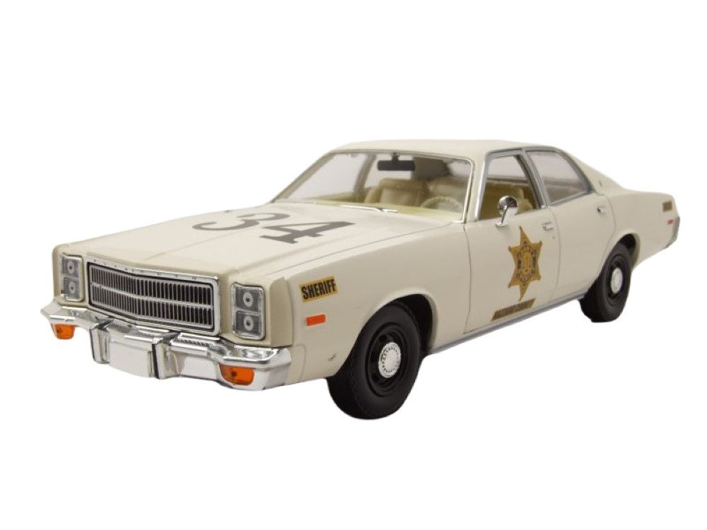 GREENLIGHT collectibles Modellauto Plymouth Fury #34 Riverton Sheriff 1977 beige, Maßstab 1:18