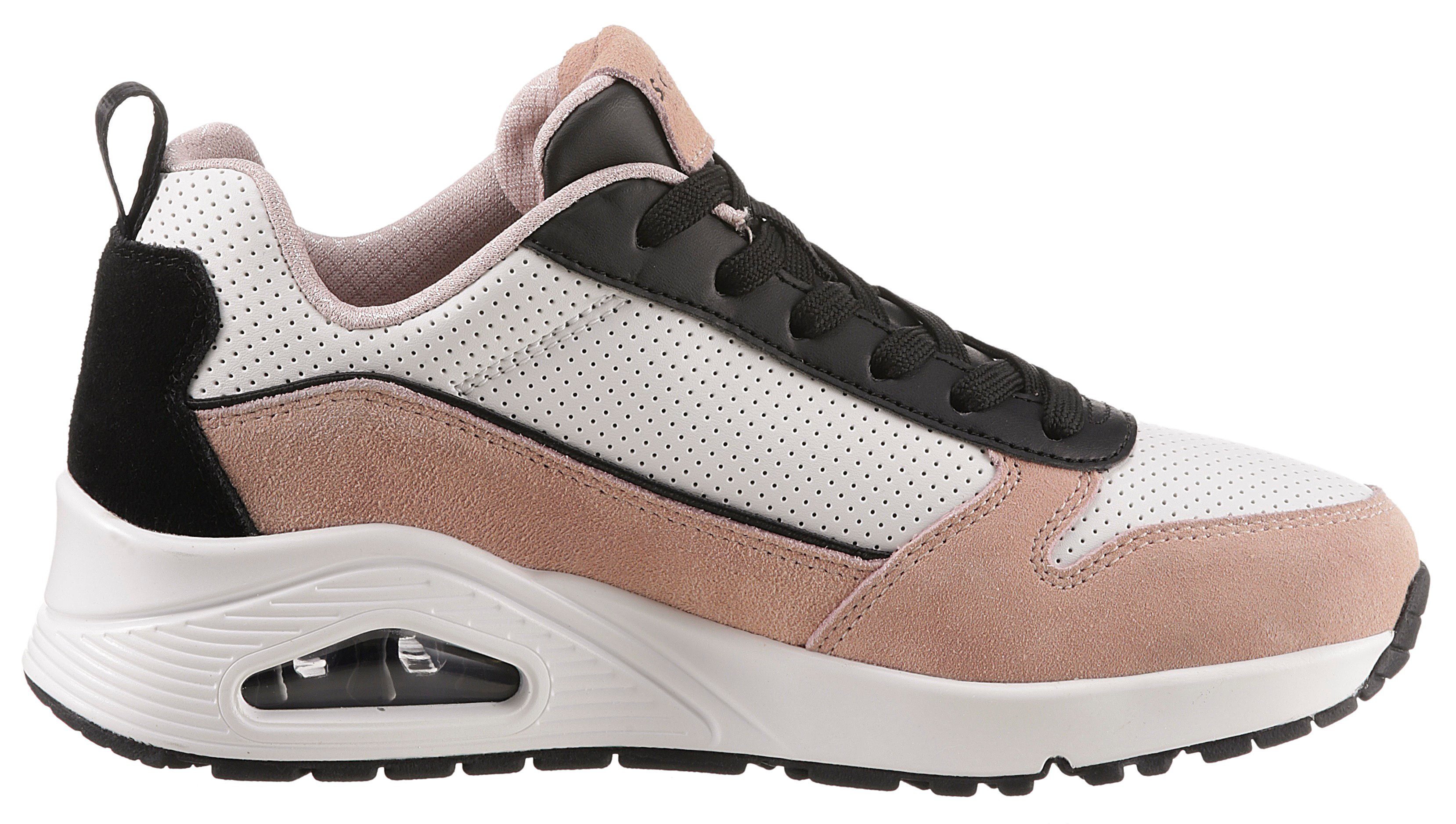 Skechers UNO-2 Sneaker Foam MUCH mit Memory Air weiß-altrosa Cooled FUN