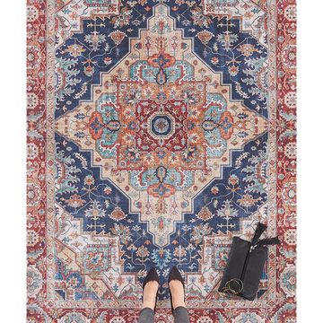 Teppich Vintage Teppich Sylla Indigoblau, NOURISTAN, rechteckig, Höhe: 5 mm