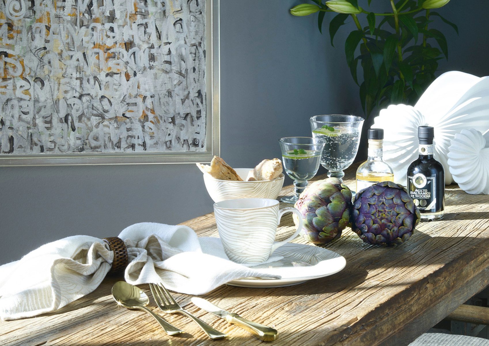 Greengate Geschirrtuch Wilja Geschirrtuch jaquard beige 70x50cm