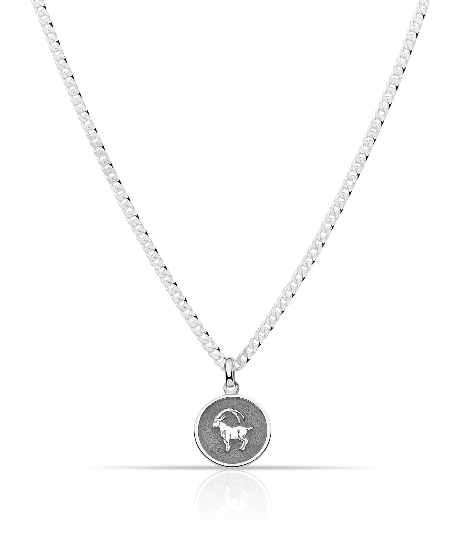 Tony Fein Sternzeichenanhänger Steinbock 925er Sterling Silber Massiv, Made in Italy für Damen und Herren