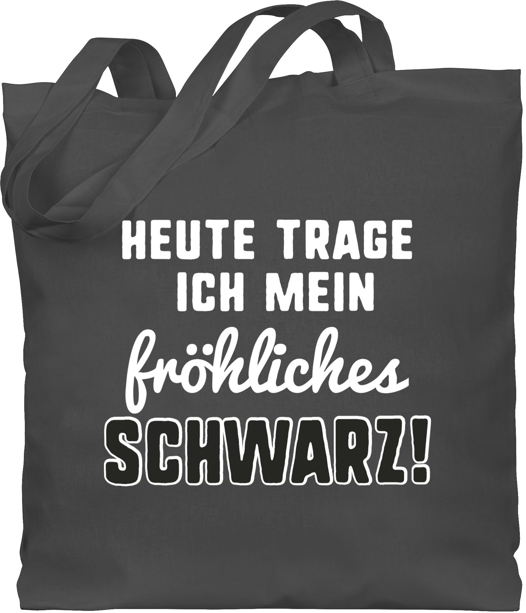 Shirtracer Umhängetasche »Heute trage ich mein fröhliches Schwarz