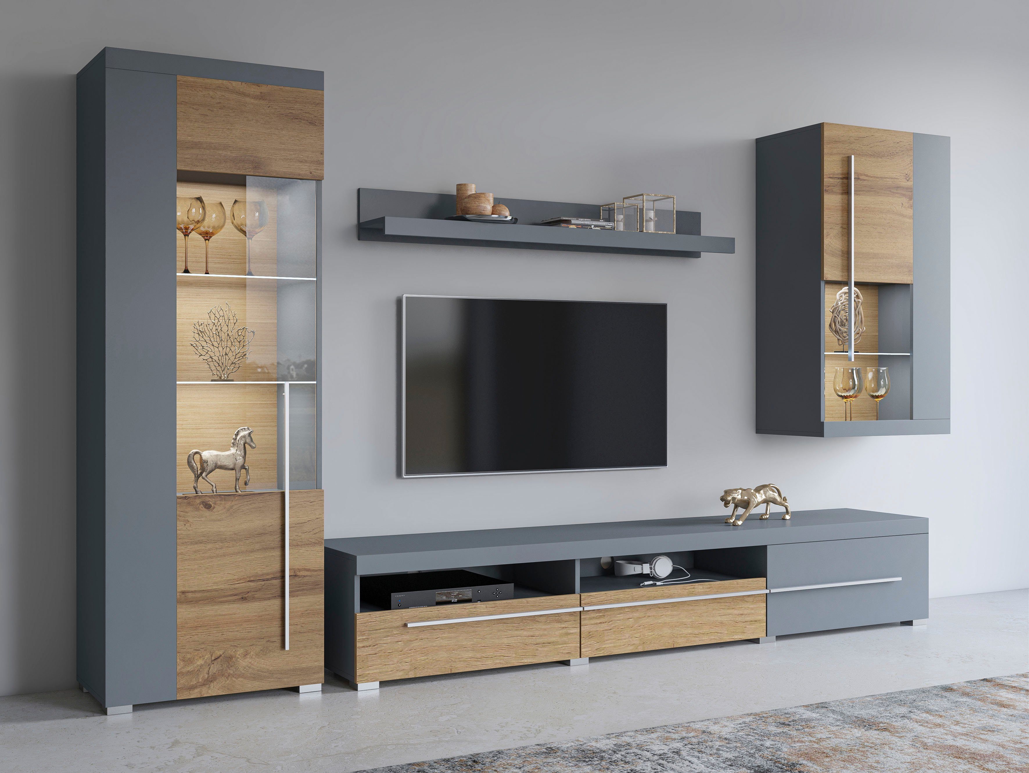 INOSIGN Wohnwand Roger,Breite 255 cm moderne günstig online kaufen
