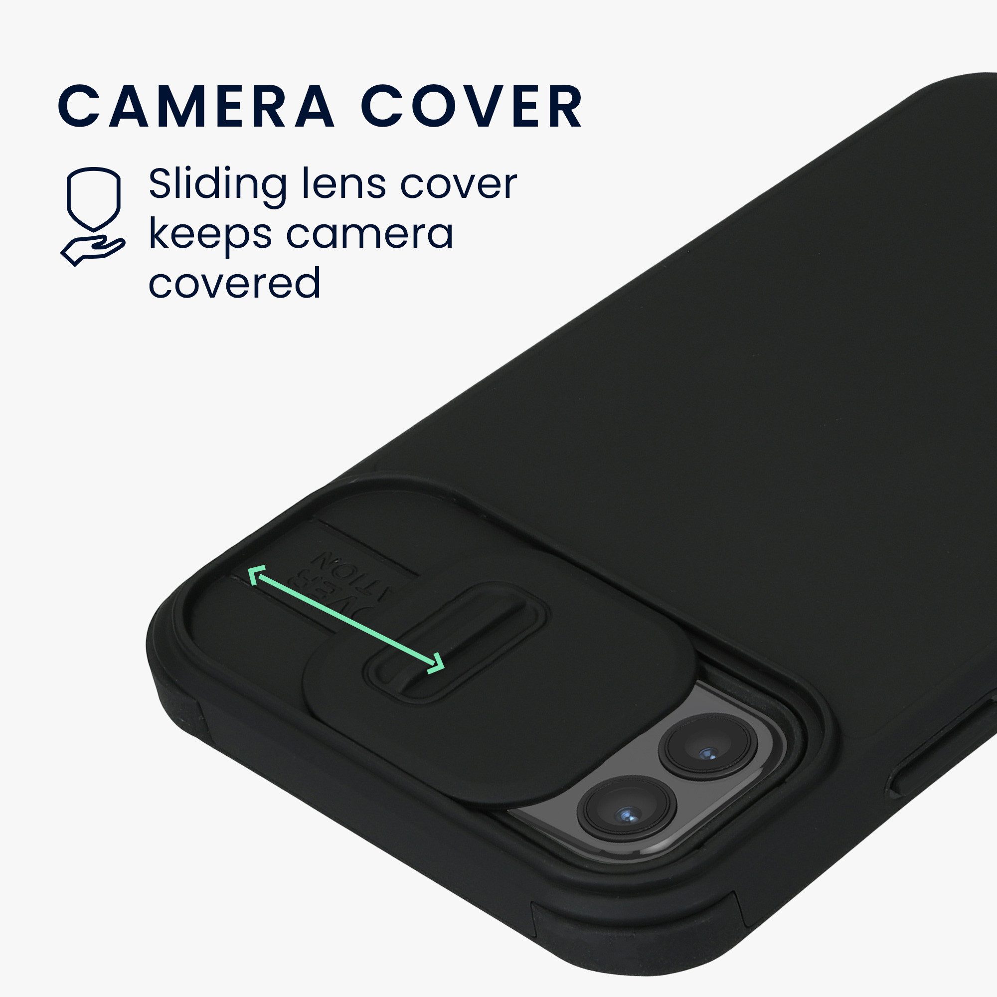 kwmobile Handyhülle Handyhülle für Apple iPhone 12, Hardcase mit Kameraschutz - Bumper in Schwarz