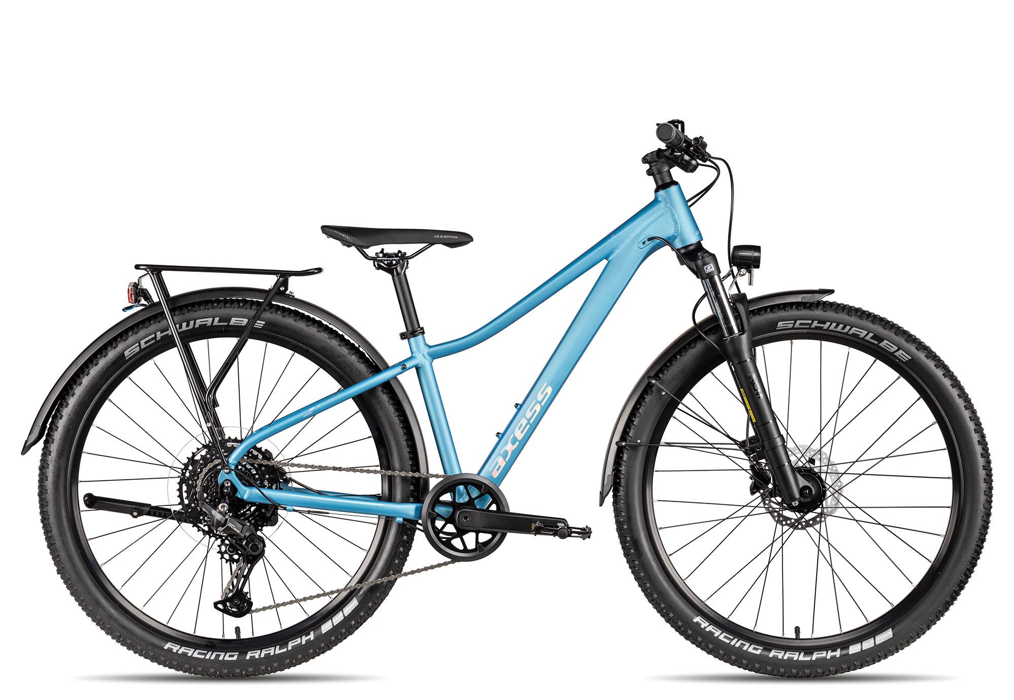 Axess Mountainbike Doree DX 27.5, 10 Gang Shimano Cues RD-U6002 Schaltwerk, Kettenschaltung, hydraulische Scheibenbremse blau