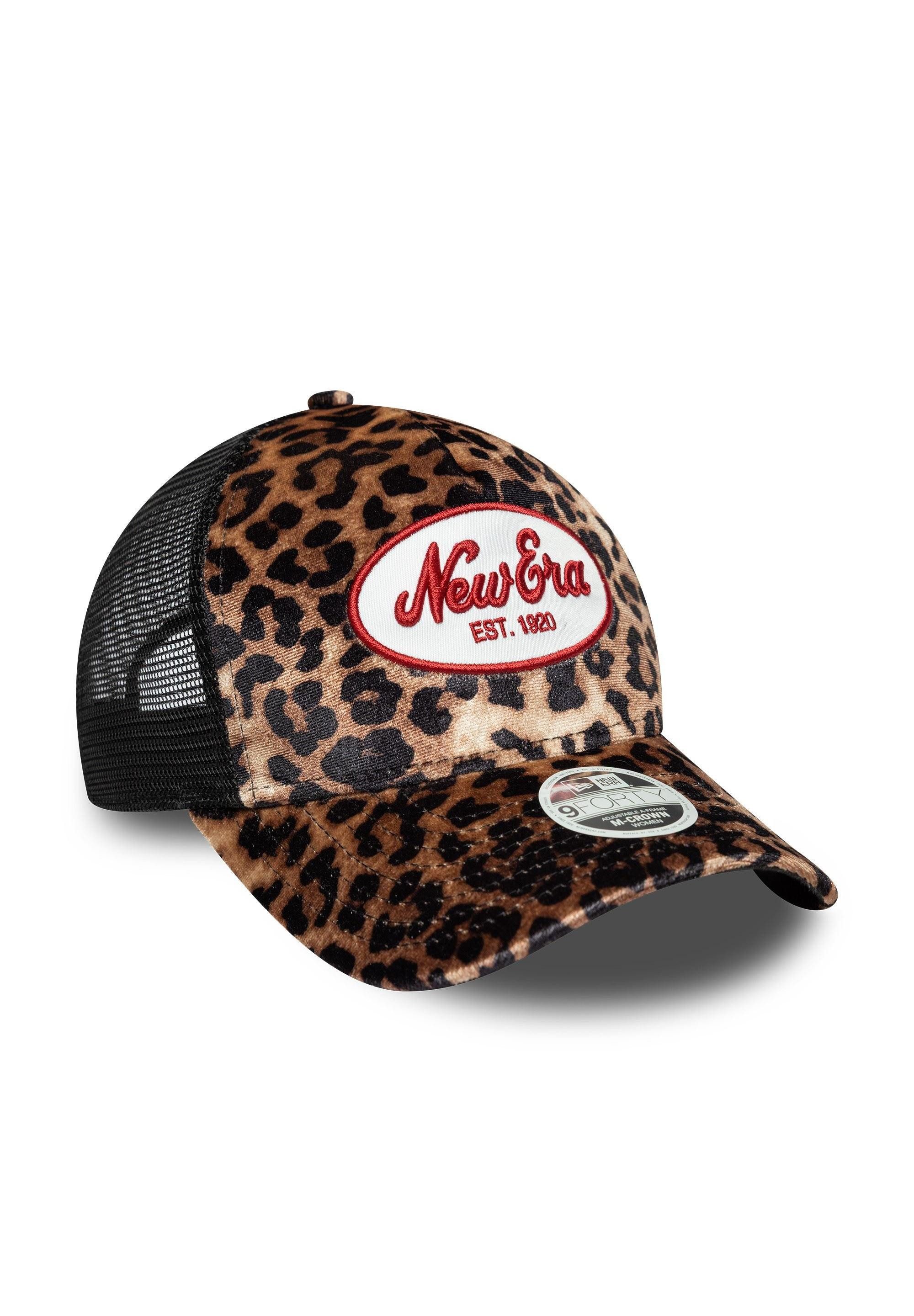 New Era Baseball Cap New Era Leopard 9Forty M-Crown Women A-Frame Trucker Cap Braun (1-St)