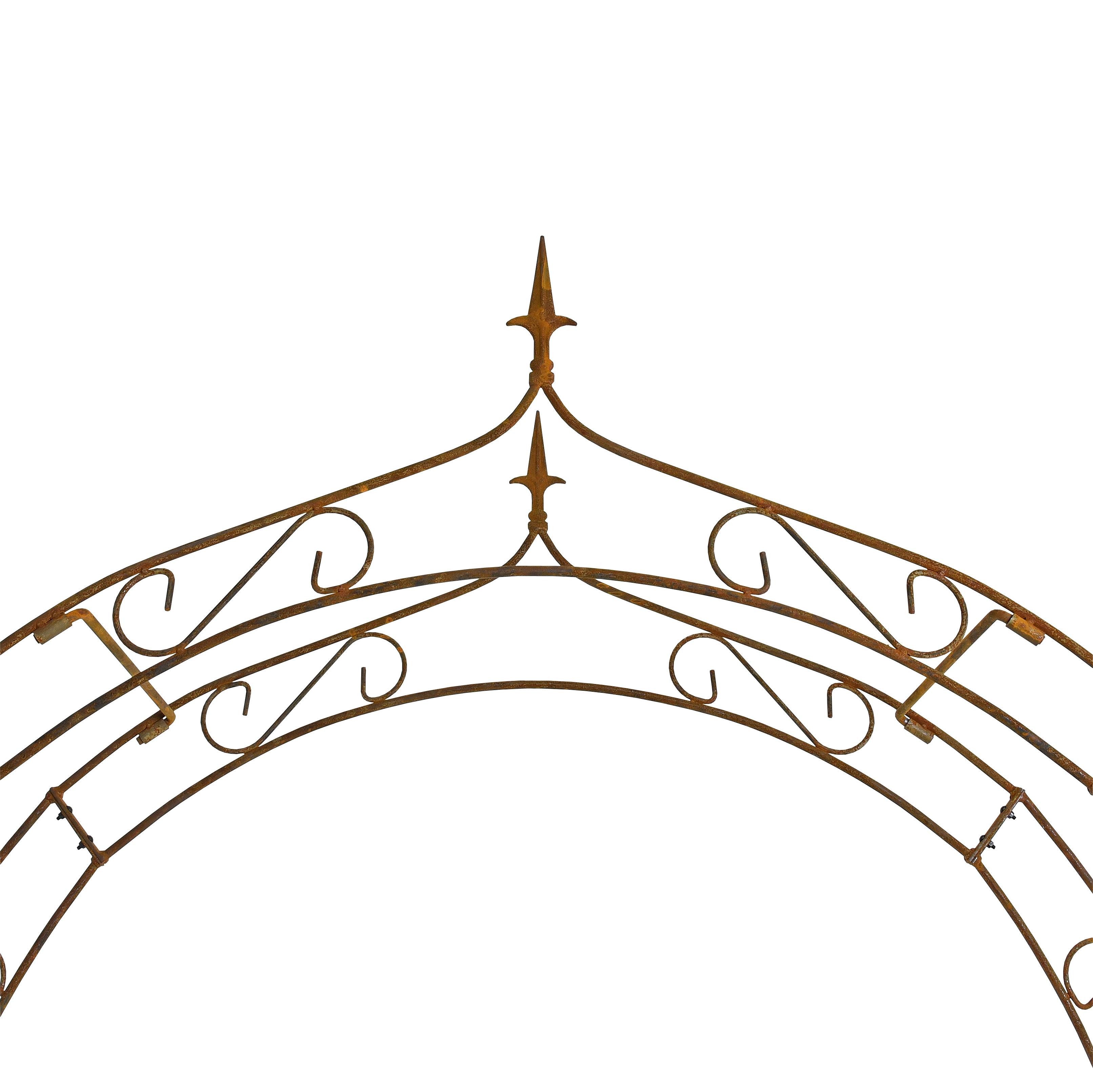 ESTEXO Rankgitter Torbogen Rosenbogen Edelrost 140 cm Rankhilfe Kletterhilf günstig online kaufen