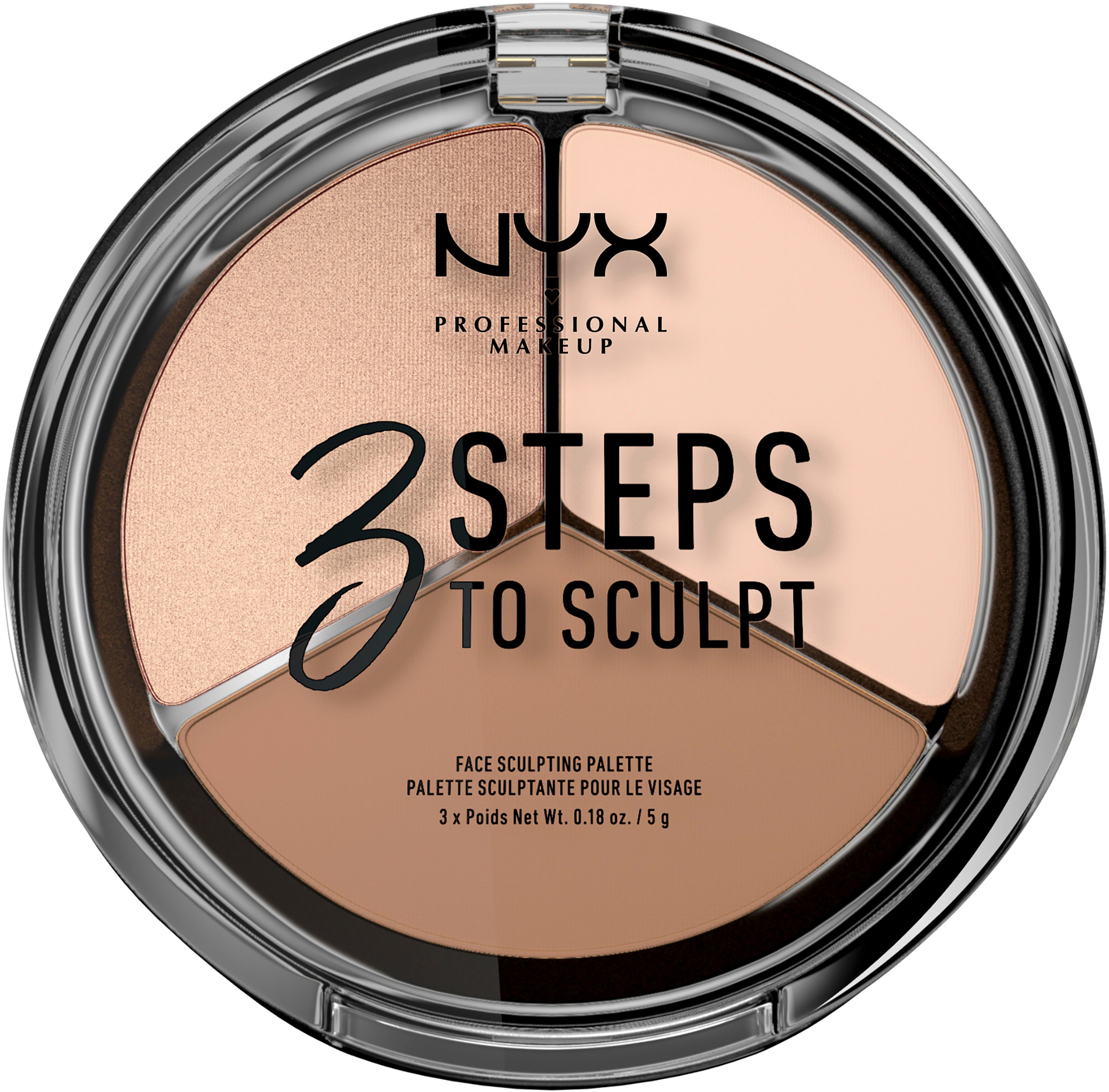 3 Sculpt Makeup NYX Steps to NYX Professional Puder