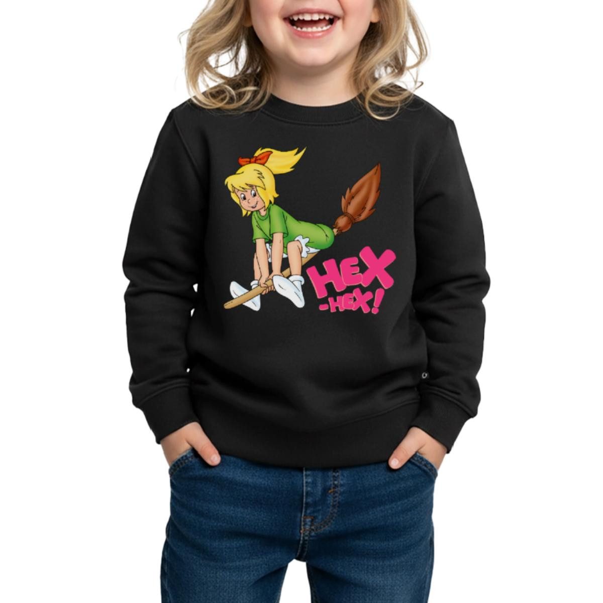 Spreadshirt Sweatshirt Bibi Blocksberg Fliegt Davon Kinder Premium Pullover (1-tlg) Regular Fit