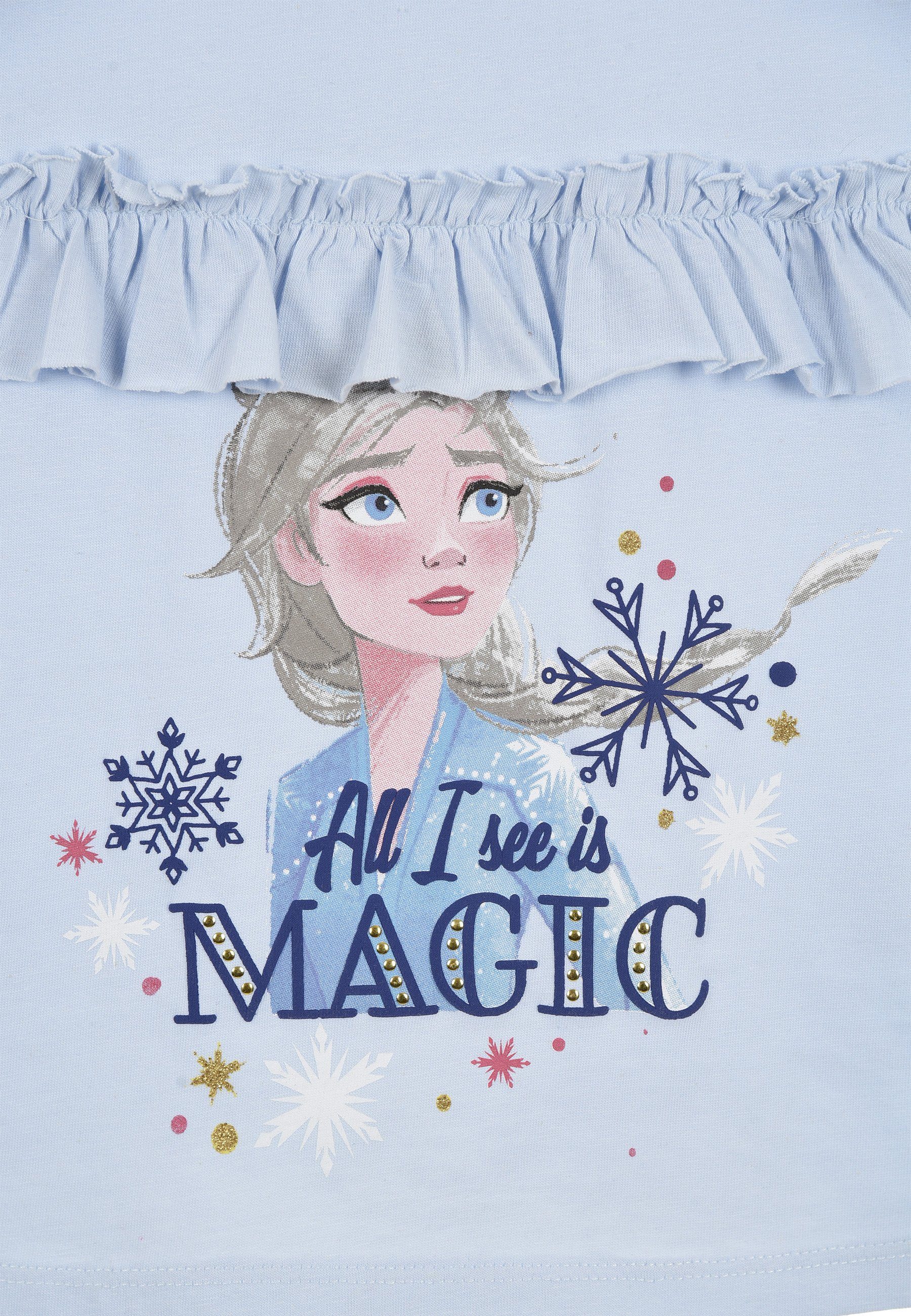 Disney Frozen T-Shirt Frozen - Die Eiskönigin T-Shirt Mädchen Sommer Shirt