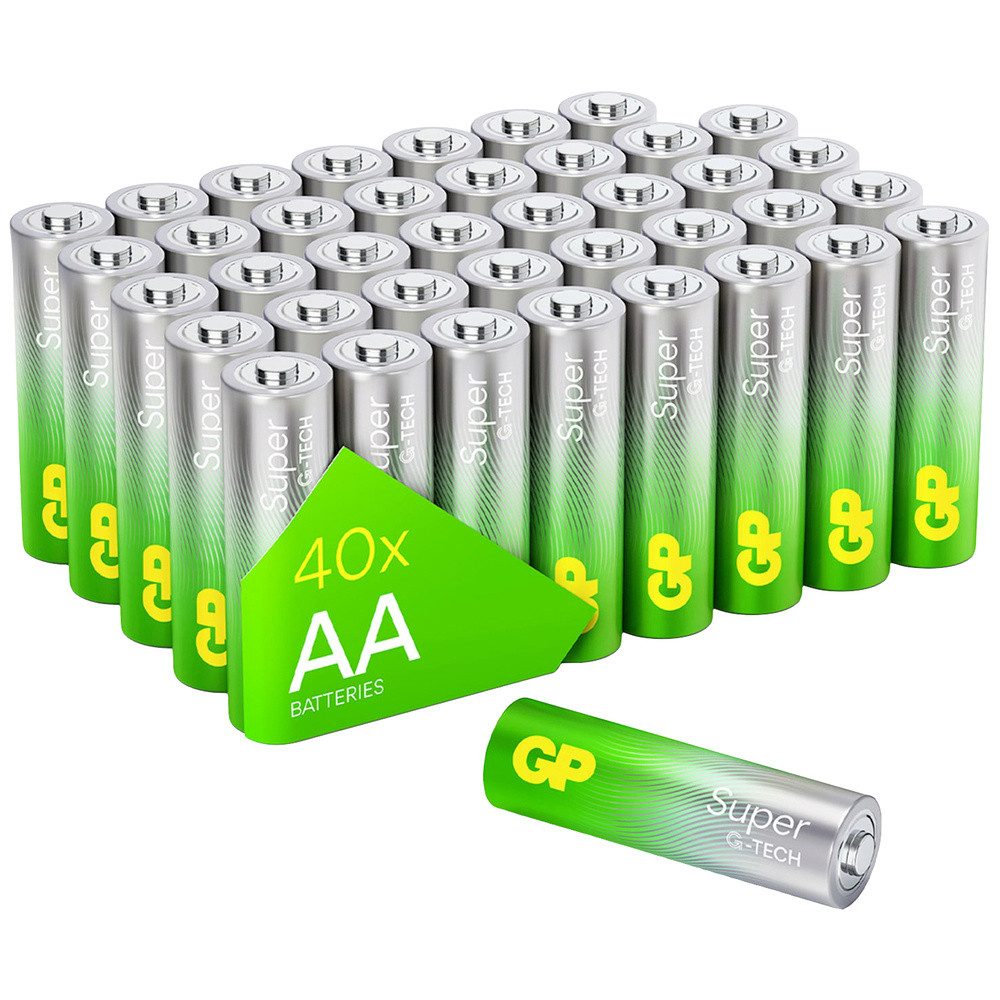 Gp GP Super Mignon (AA)-Batterie Alkali-Mangan 1.5 V 40 St. Batterie