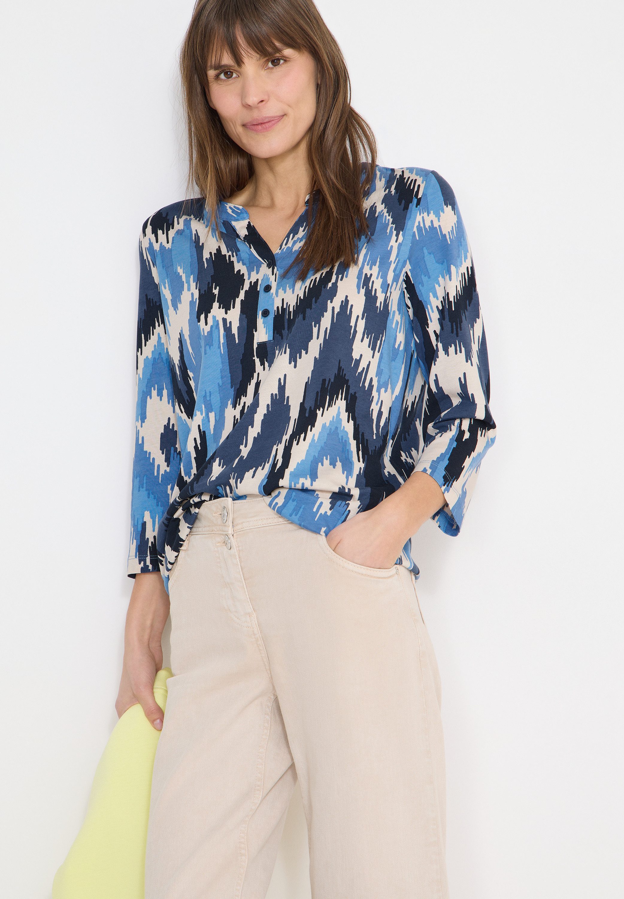 CECIL 3/4-Arm-Shirt mit grafischem Muster und im Tunika-Look günstig online kaufen