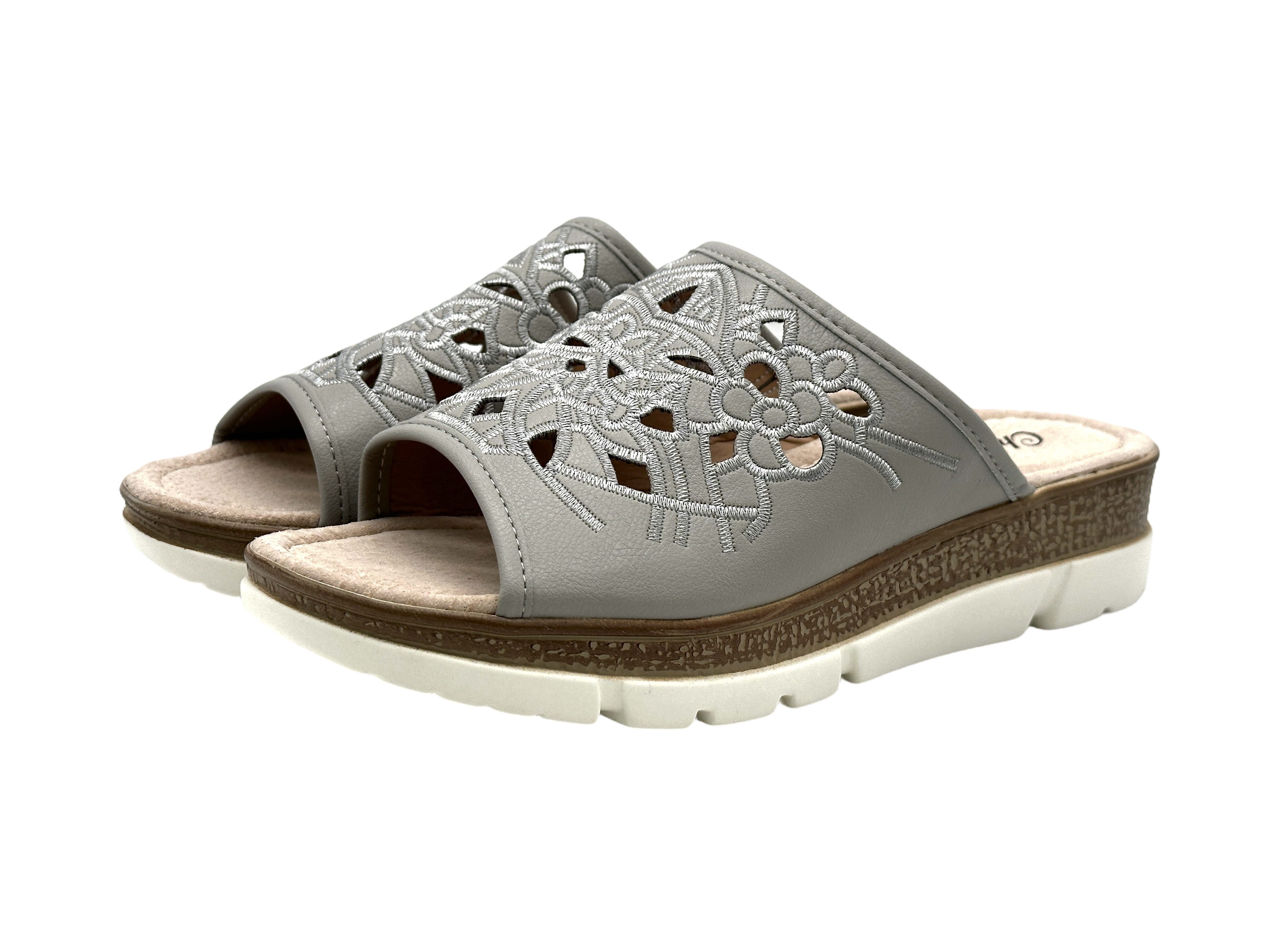 Nowaland Bequeme Damen-Pantoletten - luftdurchlässig & rutschfest Pantolette Blumenmuster, ergonomisch, Weich, rutschhemmend – Bild 3 von 5