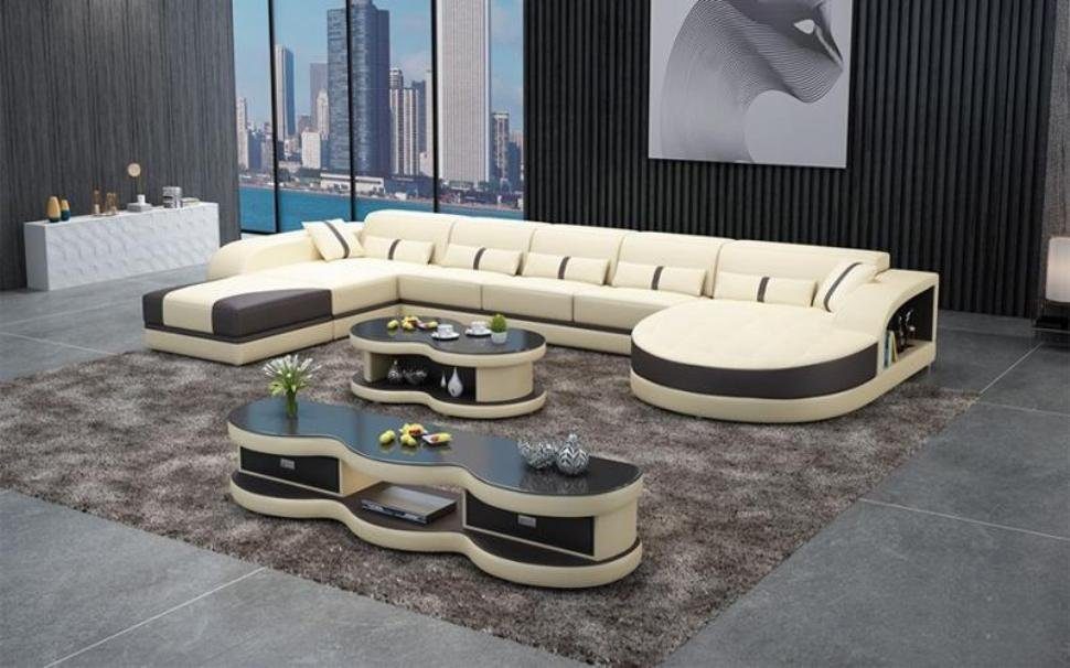 Couch Klasse U Form Textil Sofas Design Polster Wohnlandschaft Luxus Ecksofa, JVmoebel