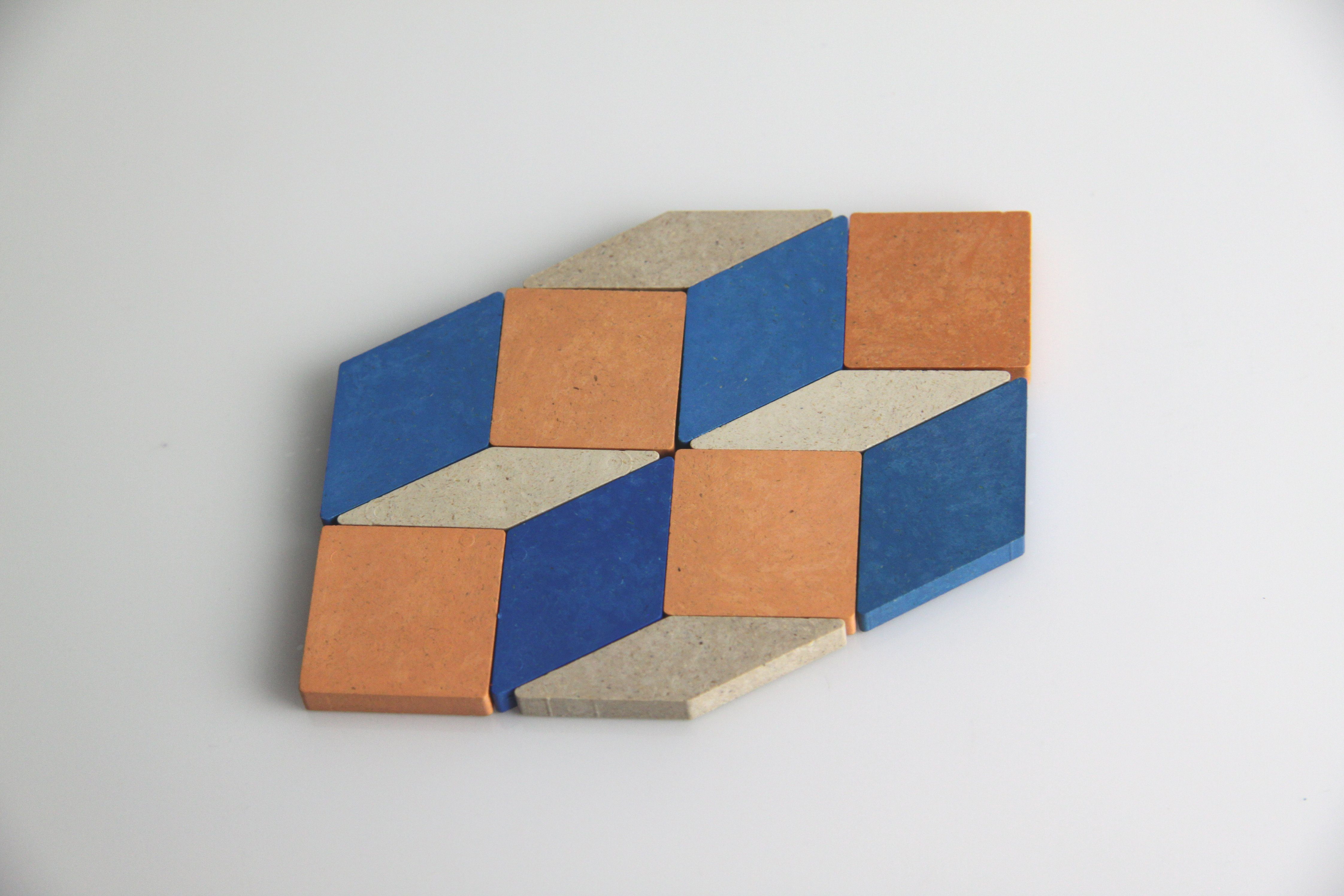 Legeplättchen Muster RE-Wood® Geometrische lernen (40-St), Mandala Lernspielzeug (40 Wissner® Blocks  Pattern aktiv Teile),